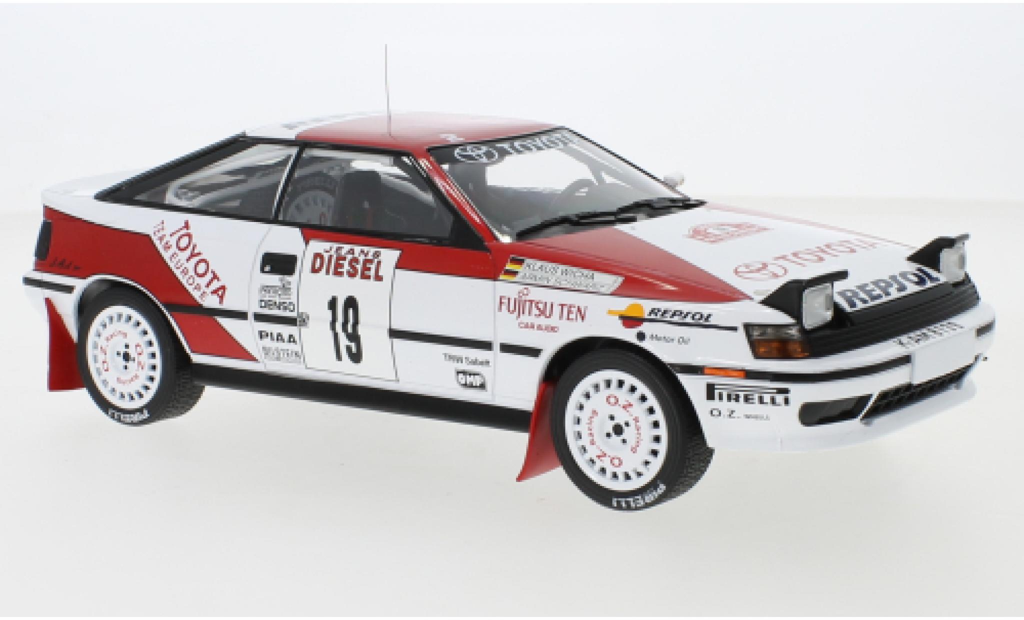 Toyota Celica 1/18 IXO GT-Four ST165 No.19 Team Europe Rallye WM Rallye San Remo 1990 A.Schwarz/K.Wicha modelauto