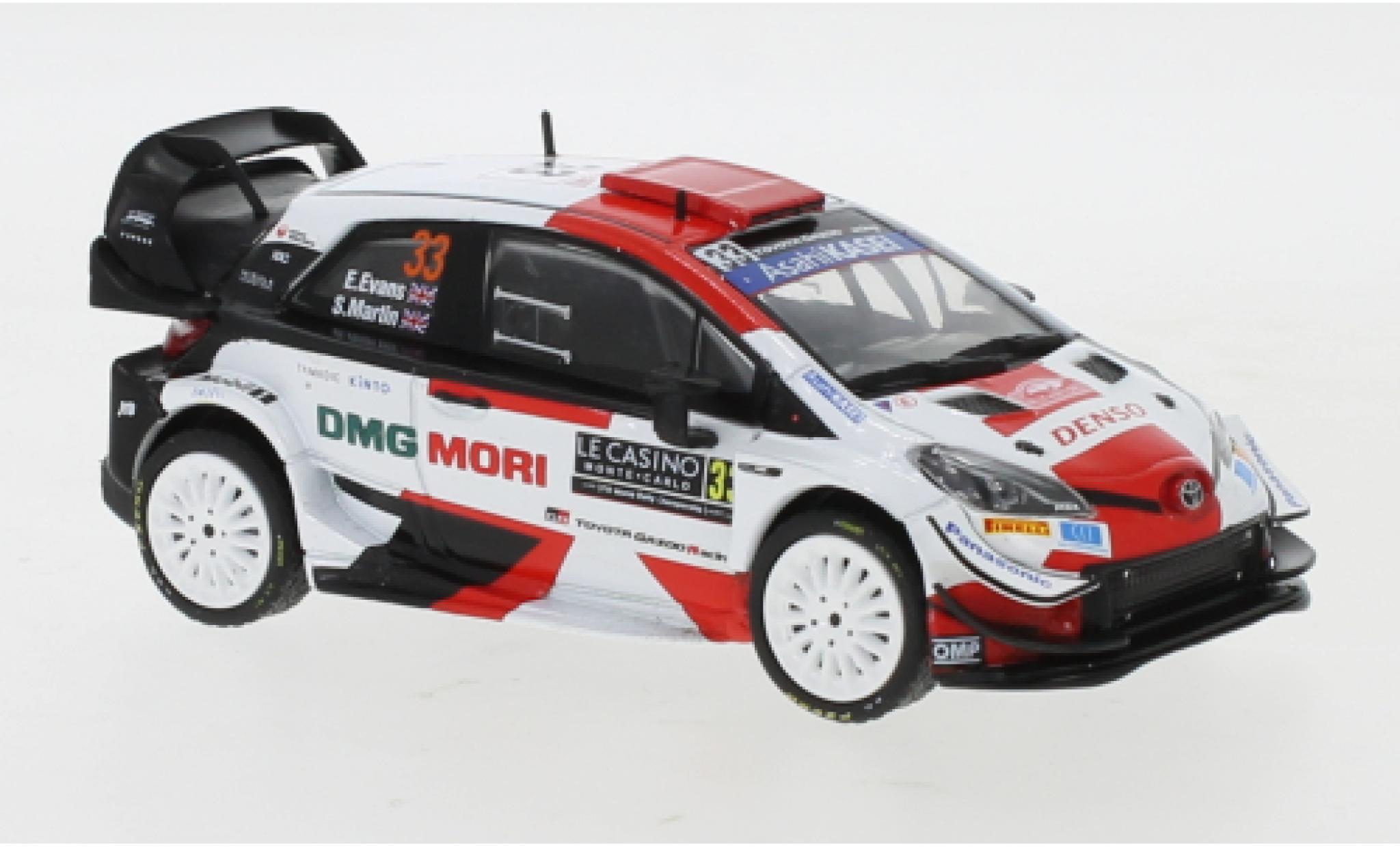 Toyota Yaris 1/43 IXO WRC No.33 Rallye WM Rally Monte Carlo 2021 E.Evans/S.Martin modelauto