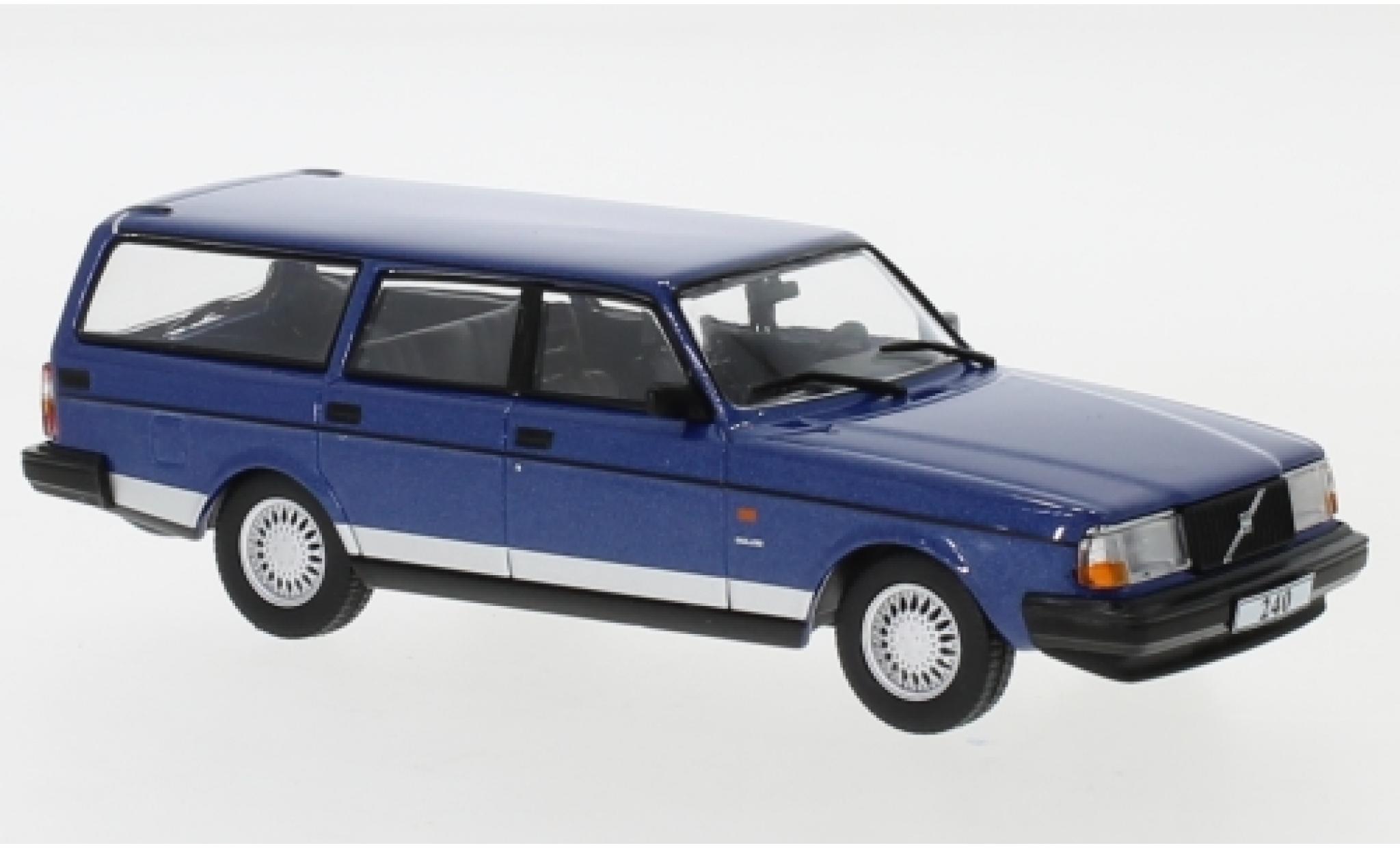 Volvo 240 1/43 IXO Polar metallic blauw 1988 modelauto