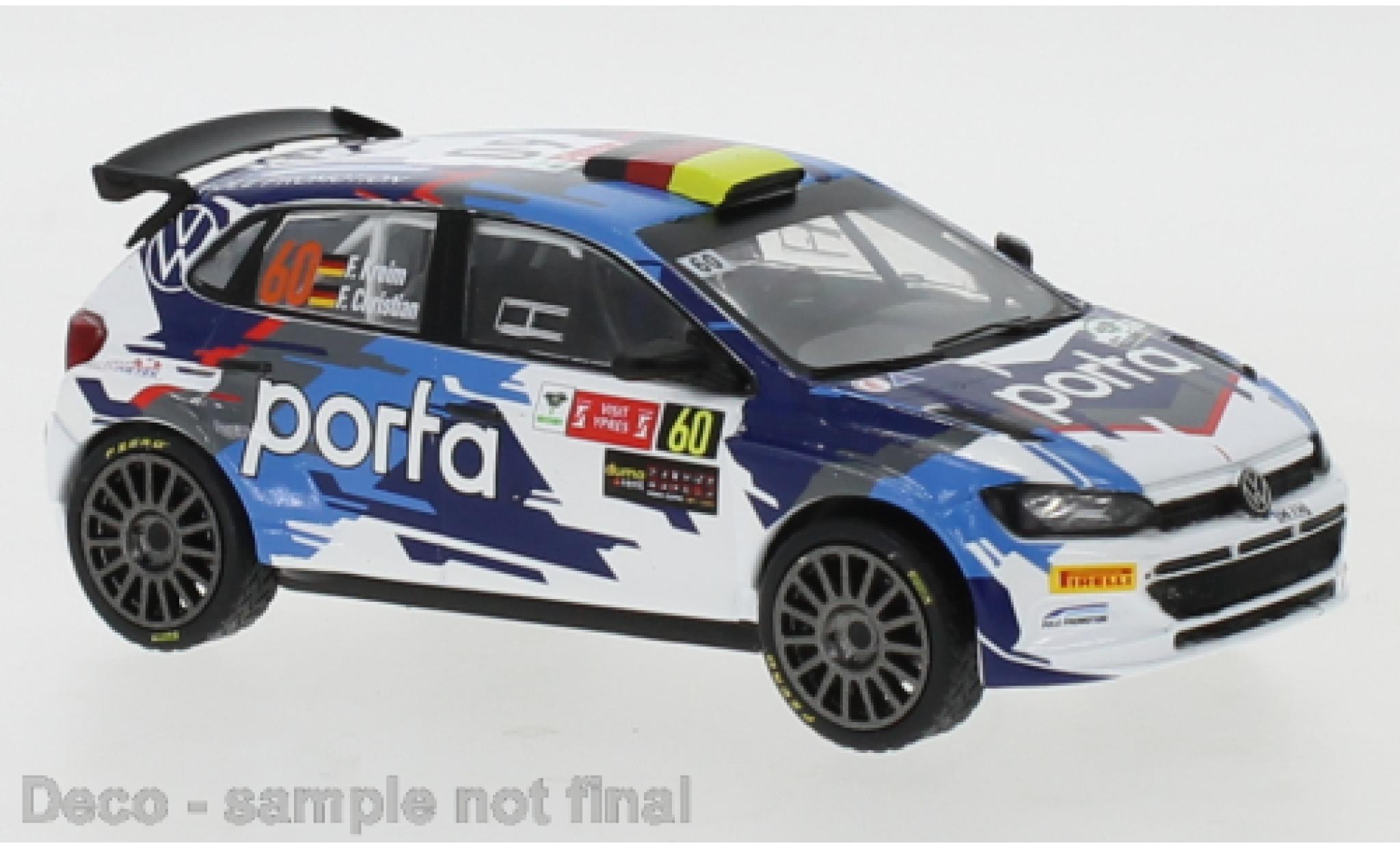 Volkswagen Polo 1/43 IXO GTI R5 No.60 Porta Rally Ypres 2021 F.Kreim/F.Christian modelauto