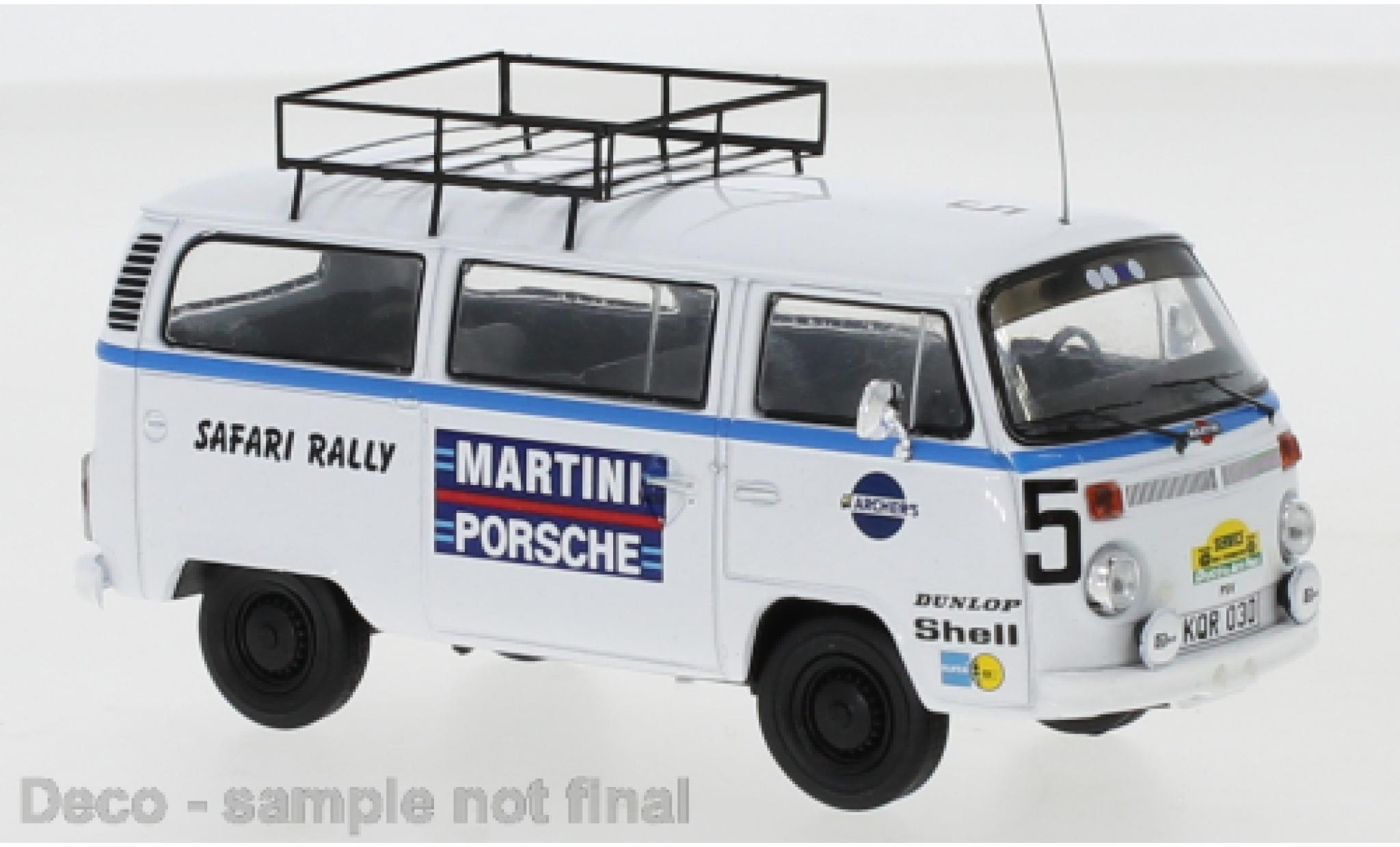 Volkswagen T2 1/43 IXO Bus Team Porsche Martini Martini Rallye WM Safari Rallye 1978 Rally Assistance Van modelauto