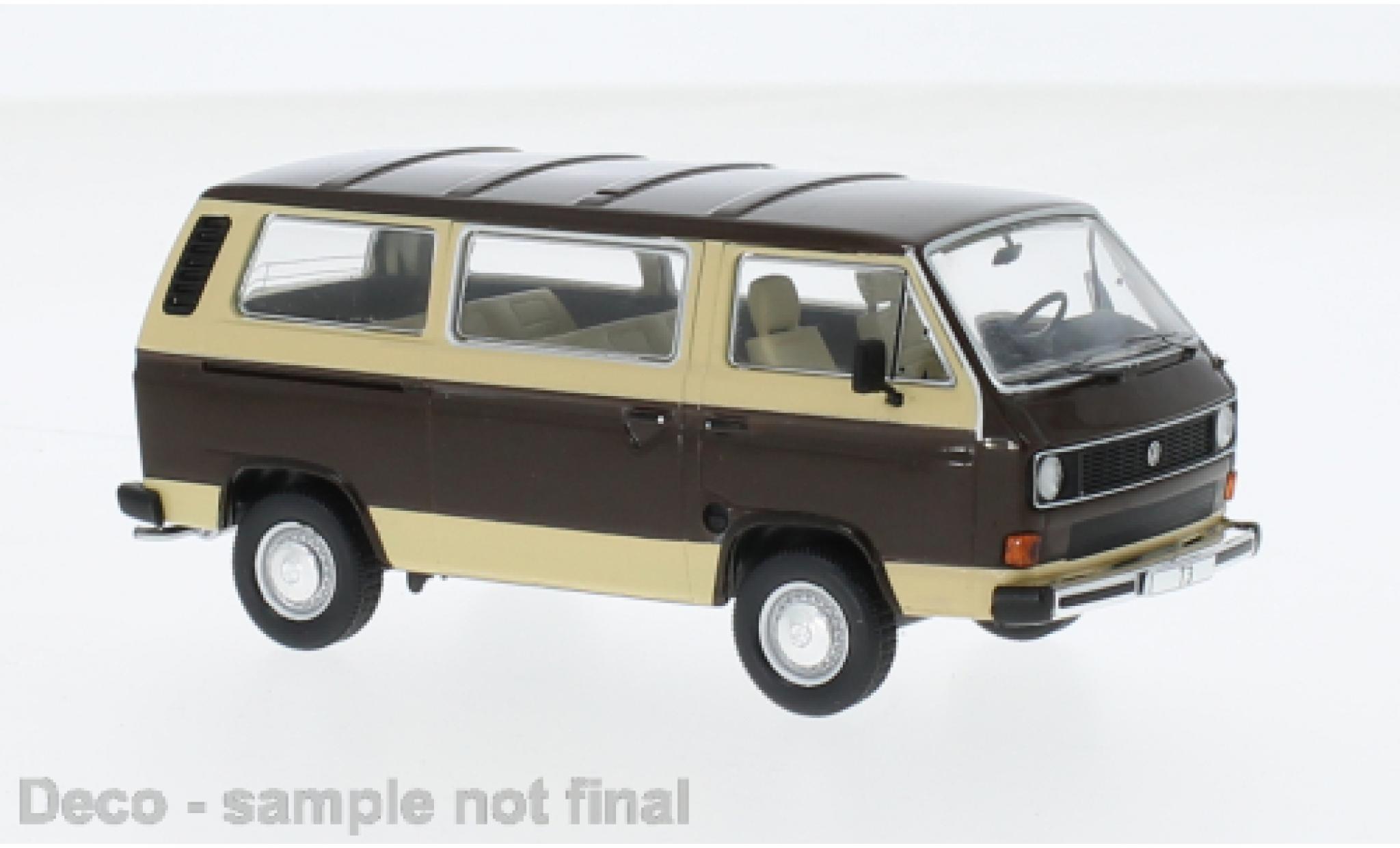 Volkswagen T3 1/43 IXO Caravelle bruin/beige 1981 1:43 modelauto