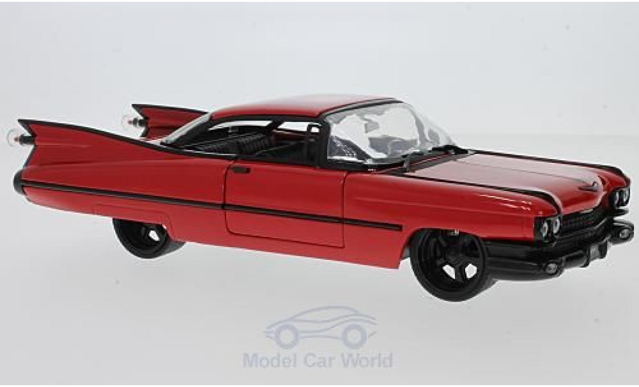 Cadillac Deville 1/24 Jada Toys Coupe rood 1959 modelauto