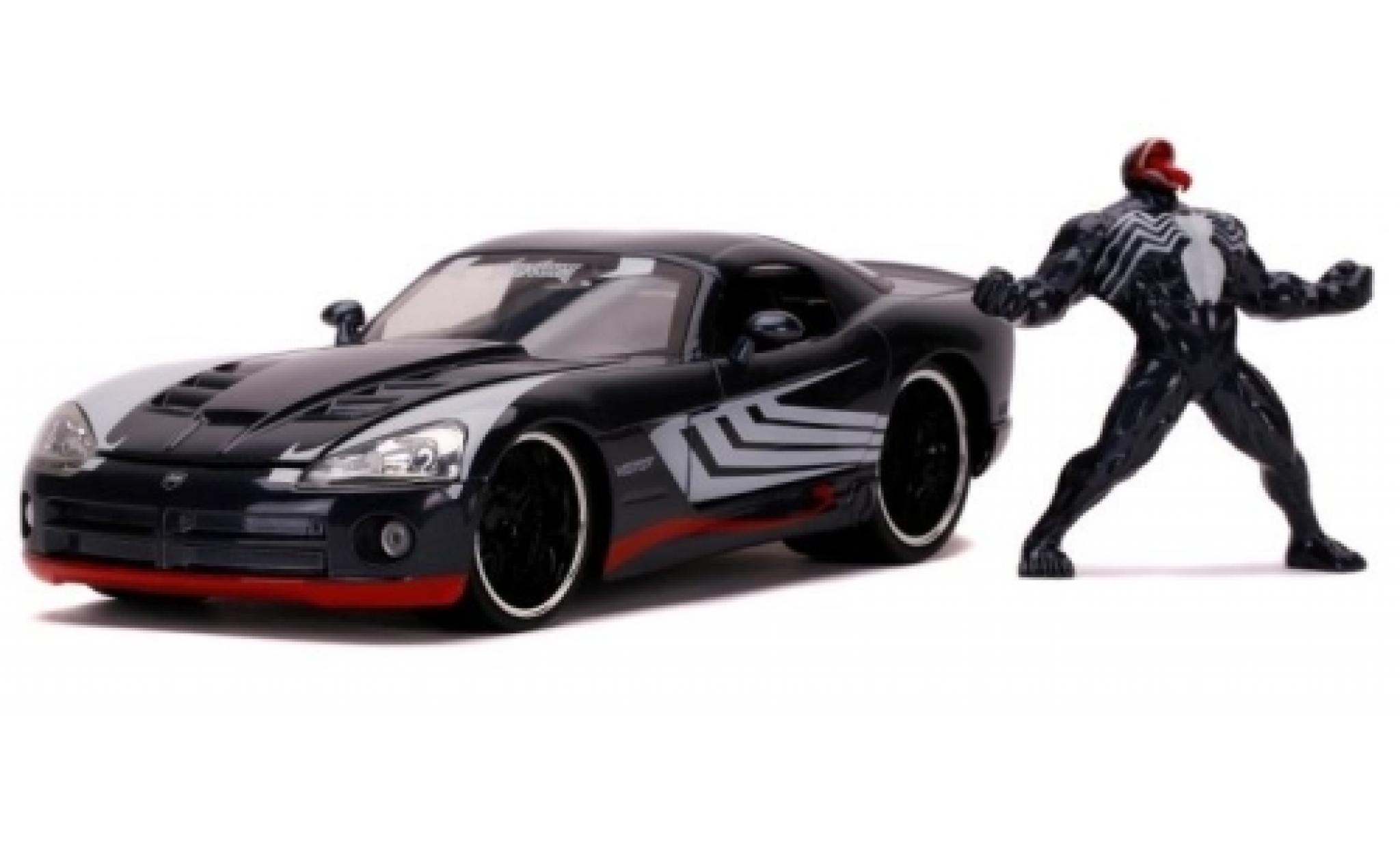 Dodge Viper 1/24 Jada Toys SRT10 metallic grijs Spider-Man - Venom 2008 avec figurine modelauto
