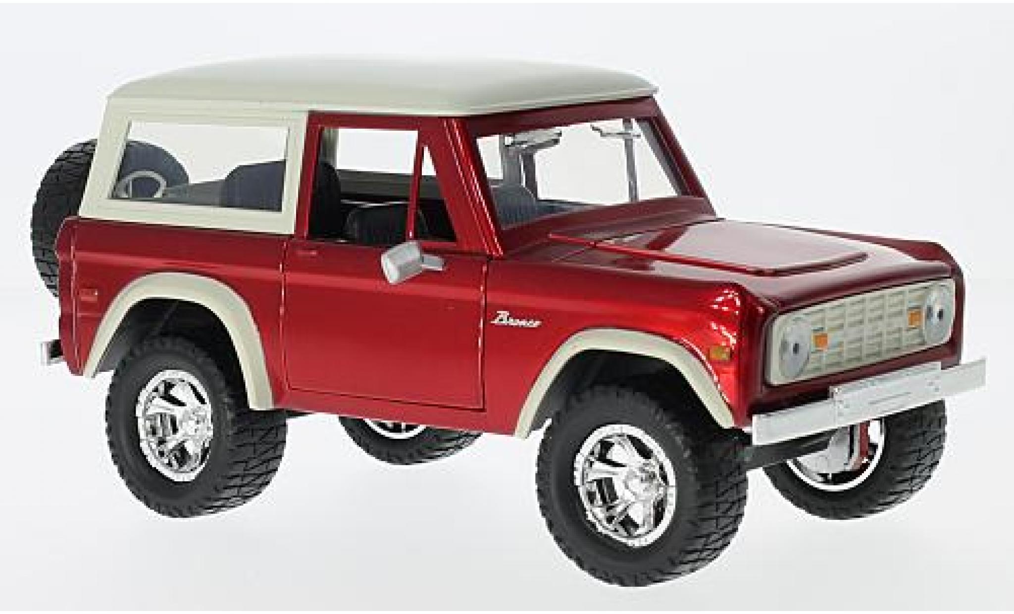 Ford Bronco 1/24 Jada Toys Hardtop rood/beige 1973 sans Vitrine modelauto