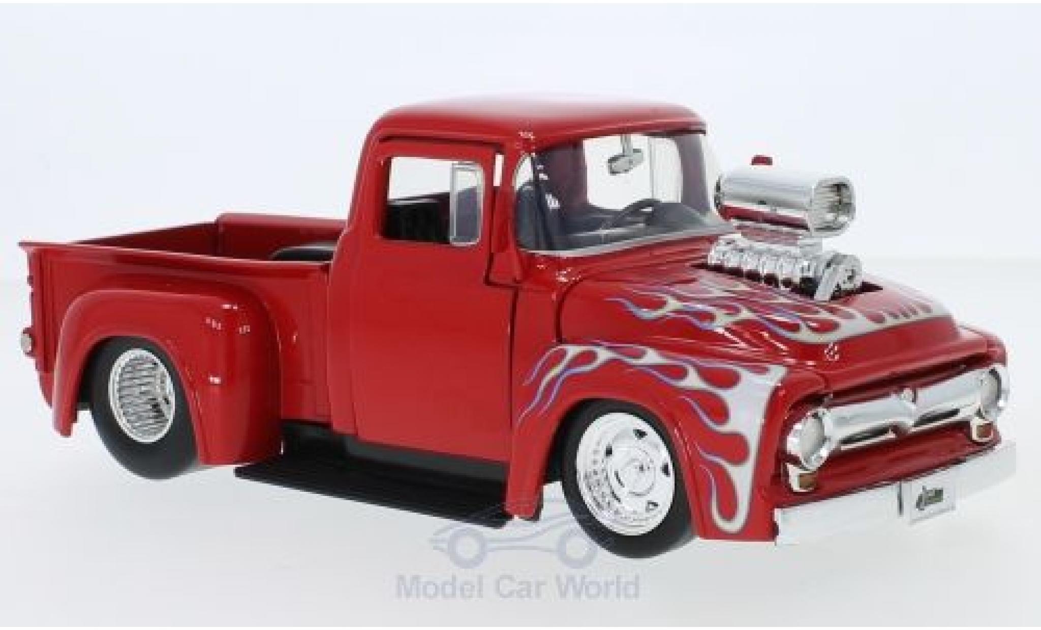 Ford F-1 1/24 Jada Toys 00 rood/Dekor 1956 modelauto