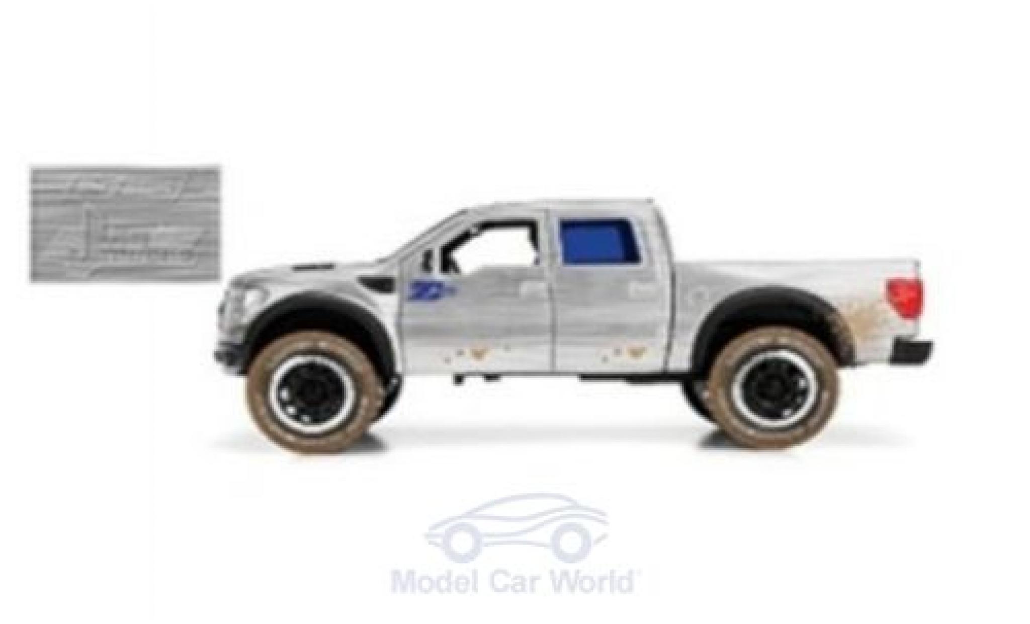 Ford F-1 1/24 Jada Toys 50 SVT Raptor grijs/blauw 2011 mit Schmutzeffekt modelauto