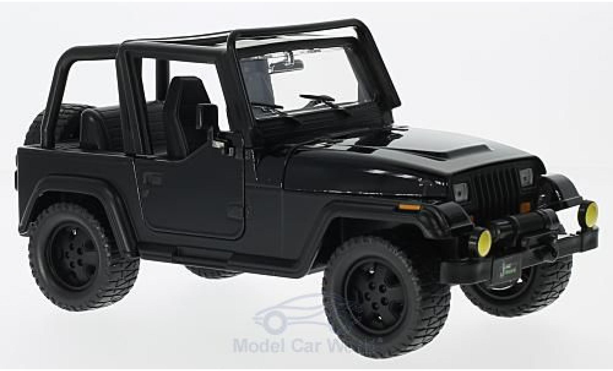 Jeep Wrangler 1/24 Jada Toys zwart 1992 ohne Vitrine modelauto