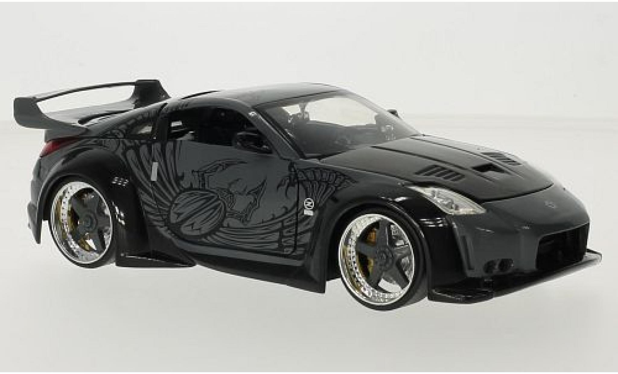 Nissan 350Z 1/24 Jada Toys Tuning grijs/zwart Fast & Furious 2003 tuning modelauto