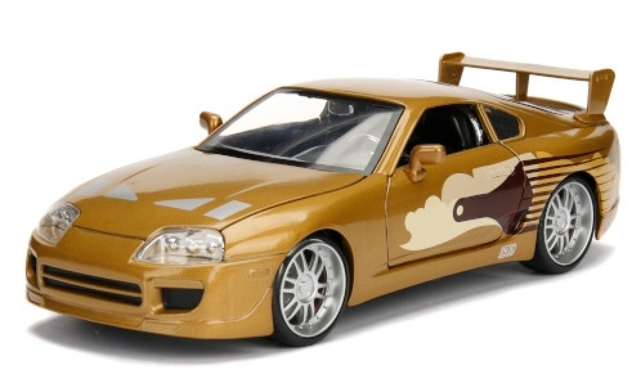 Toyota Supra 1/24 Jada Toys Tuning metallic bruin/Dekor Fast & Furious 1995 modelauto