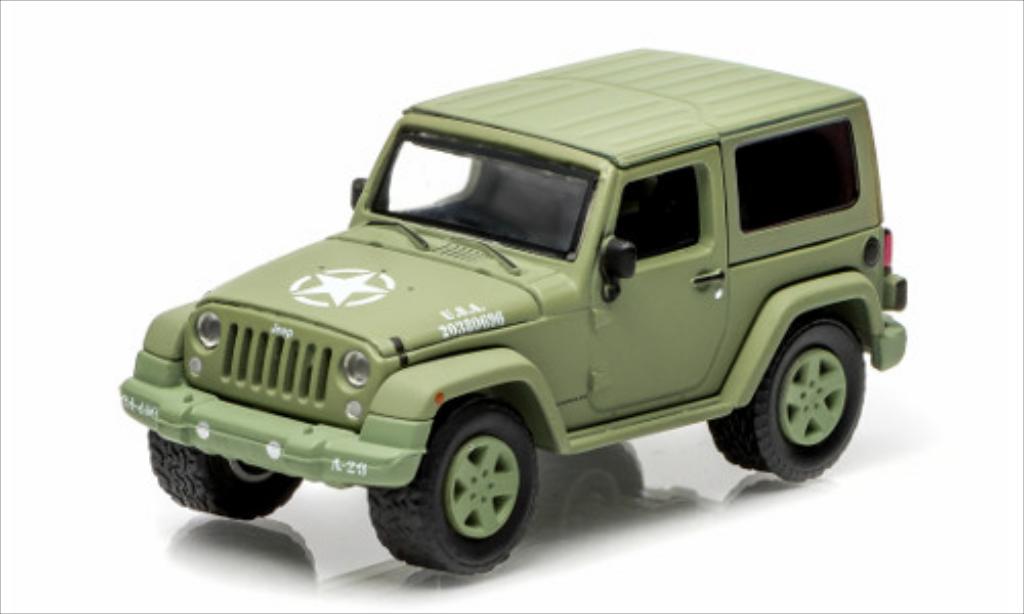 Jeep Wrangler 1/64 Greenlight Hard Top US Armee matt-oliv 2014 modelauto