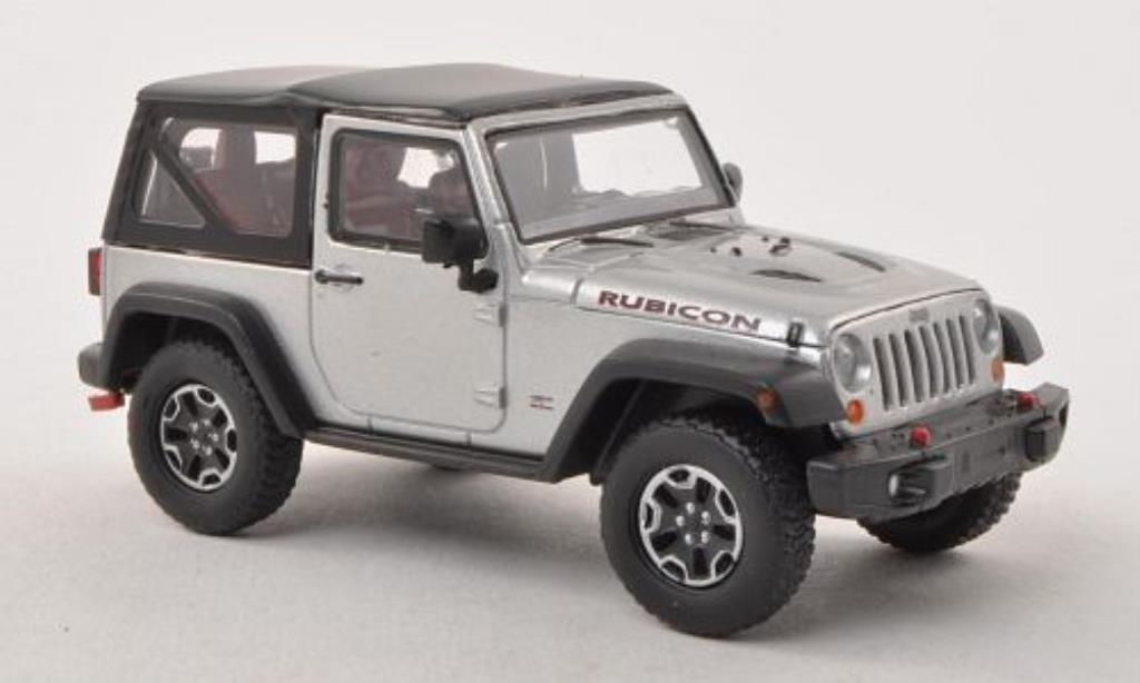 Jeep Wrangler 1/43 Greenlight Rubicon 10th Anniversary grijs-grijs 2013 modelauto