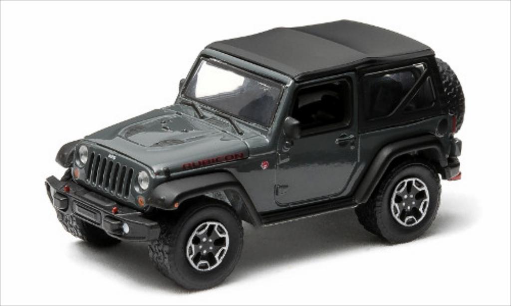 Jeep Wrangler 1/64 Greenlight Rubicon X grijs 2014 modelauto