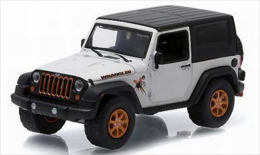 Jeep Wrangler 1/64 Greenlight wit/Dekor 2012 modelauto