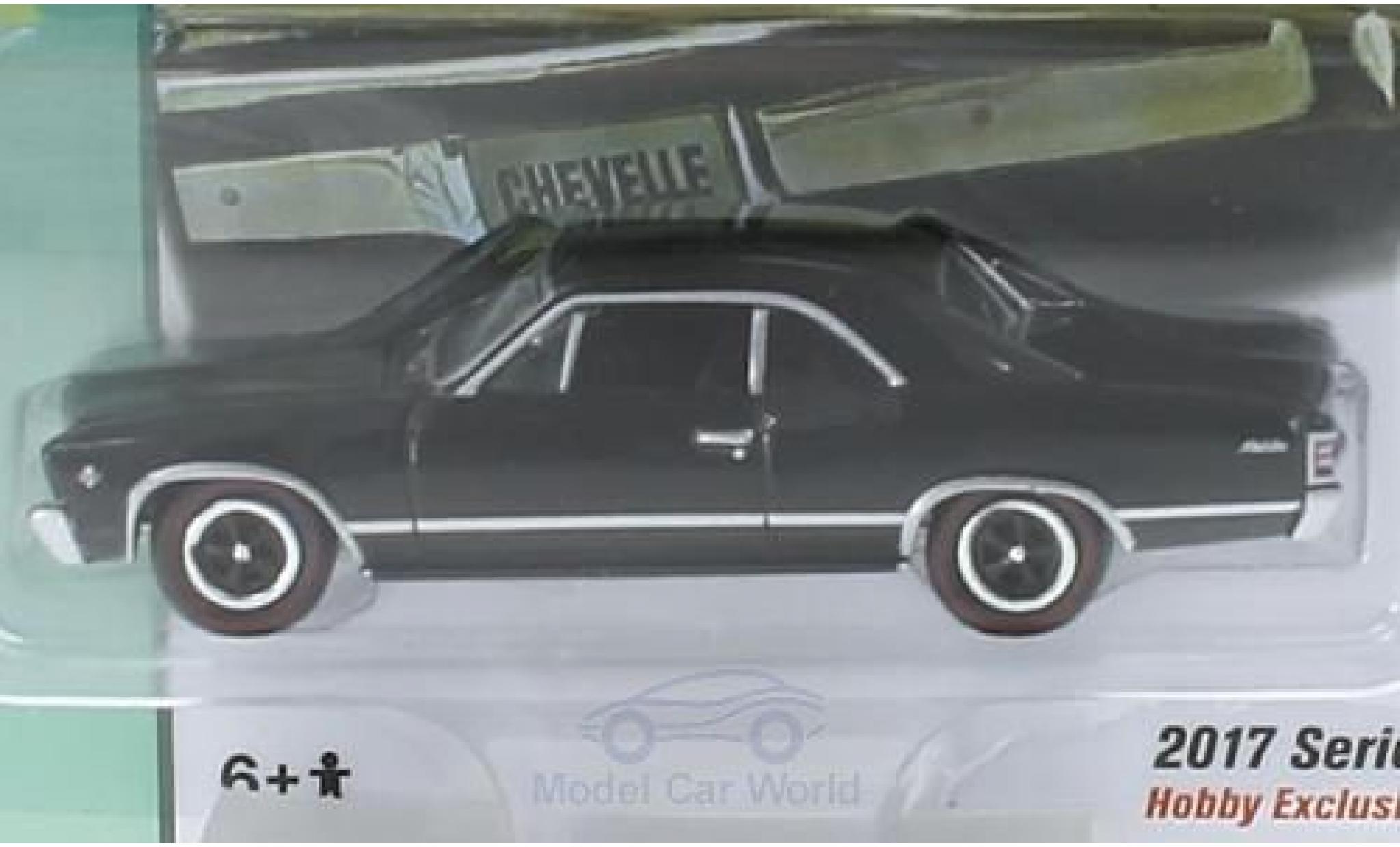 Chevrolet Chevelle 1967 1/64 Johnny Lightning zwart 1967 modelauto
