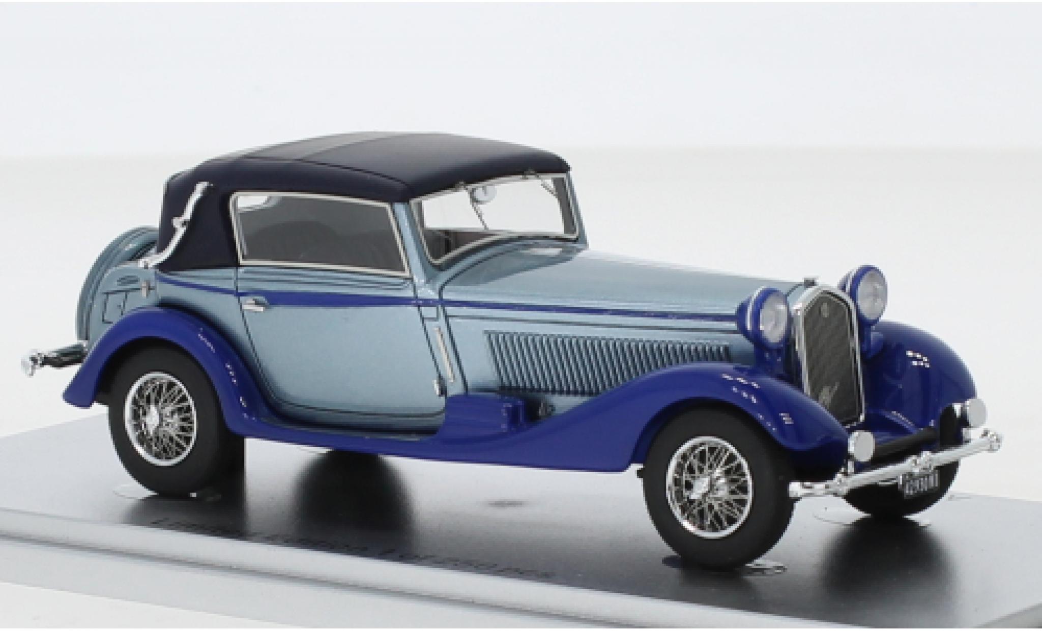 Alfa Romeo 6C 1/43 Kess 1750 GTC Castagna metallic blauw/blauw RHD 1931 Verdeck ferm&eacute; modelauto
