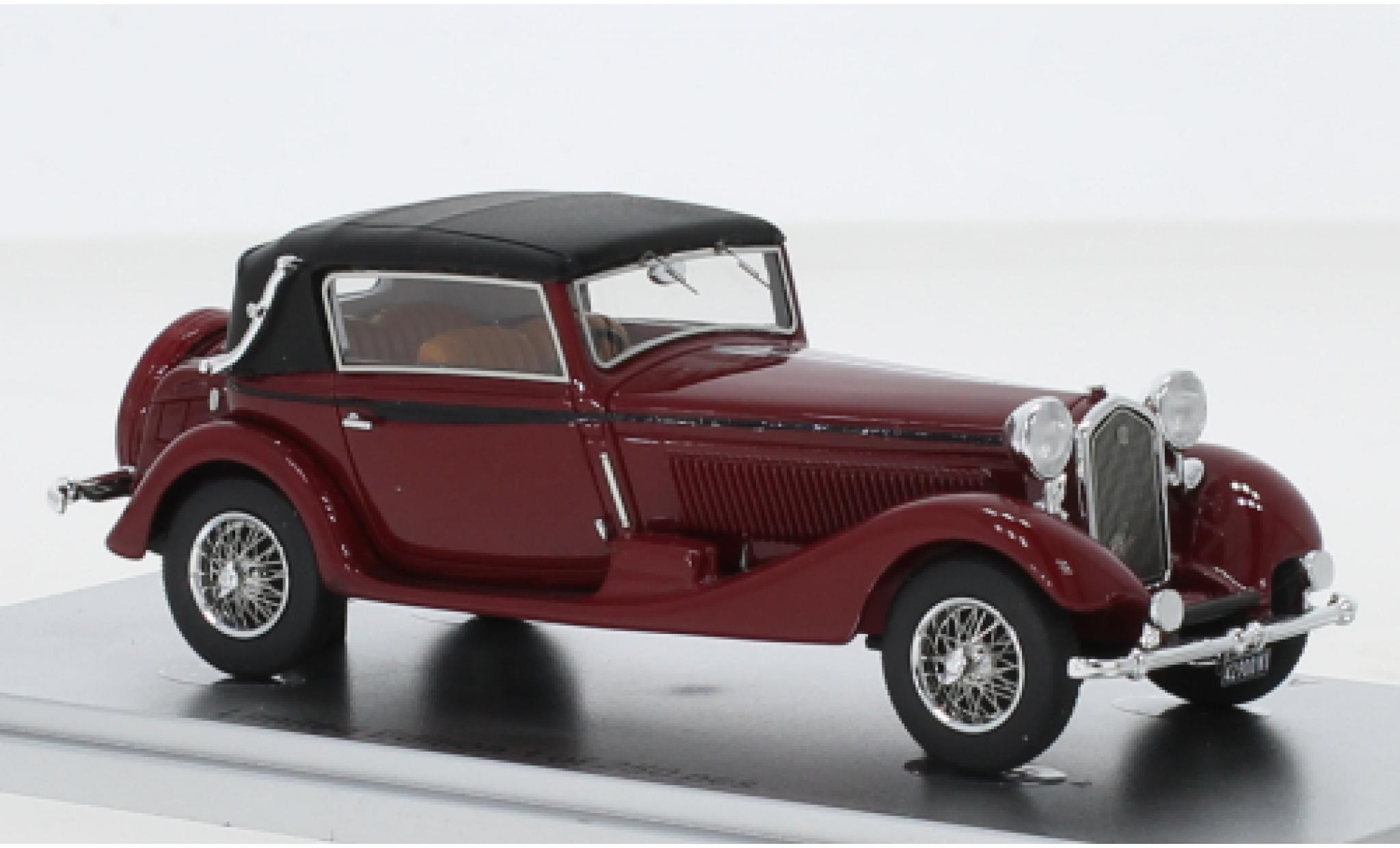Alfa Romeo 6C 1/43 Kess 1750 GTC Castagna rood/zwart RHD 1931 Verdeck ferm&eacute; modelauto