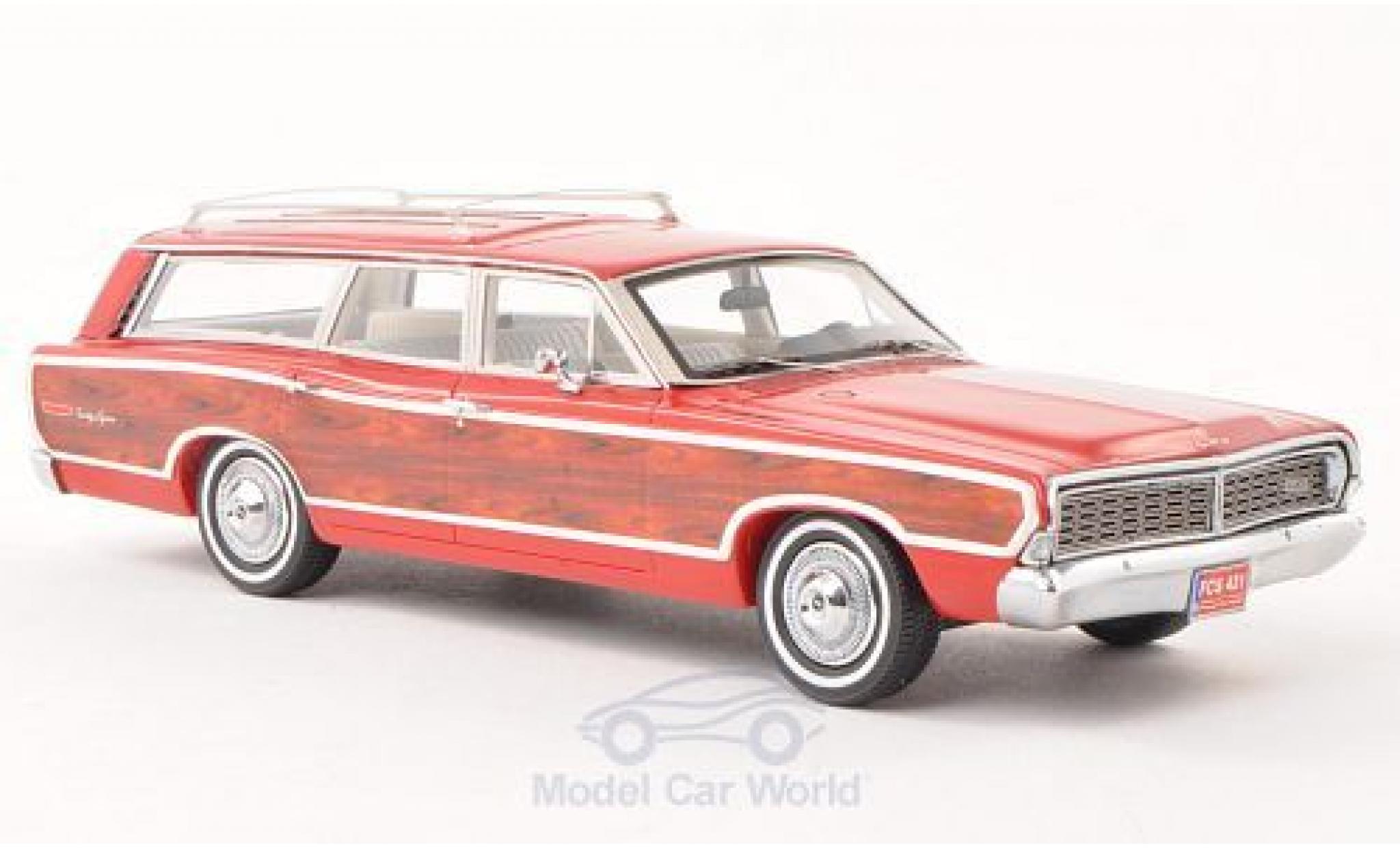 Ford LTD 1/43 Kess Country Squire rood/Holzeffekt 1968 ohne Vitrine modelauto