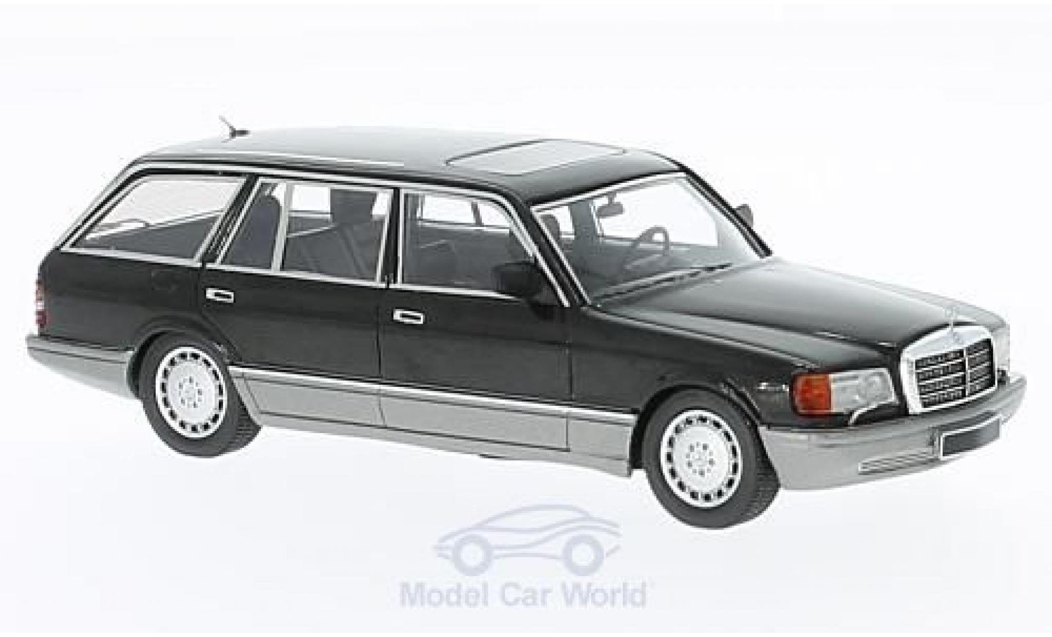 Mercedes 560 1/43 Kess TEL Stationwagen (W126) zwart 1990 modelauto