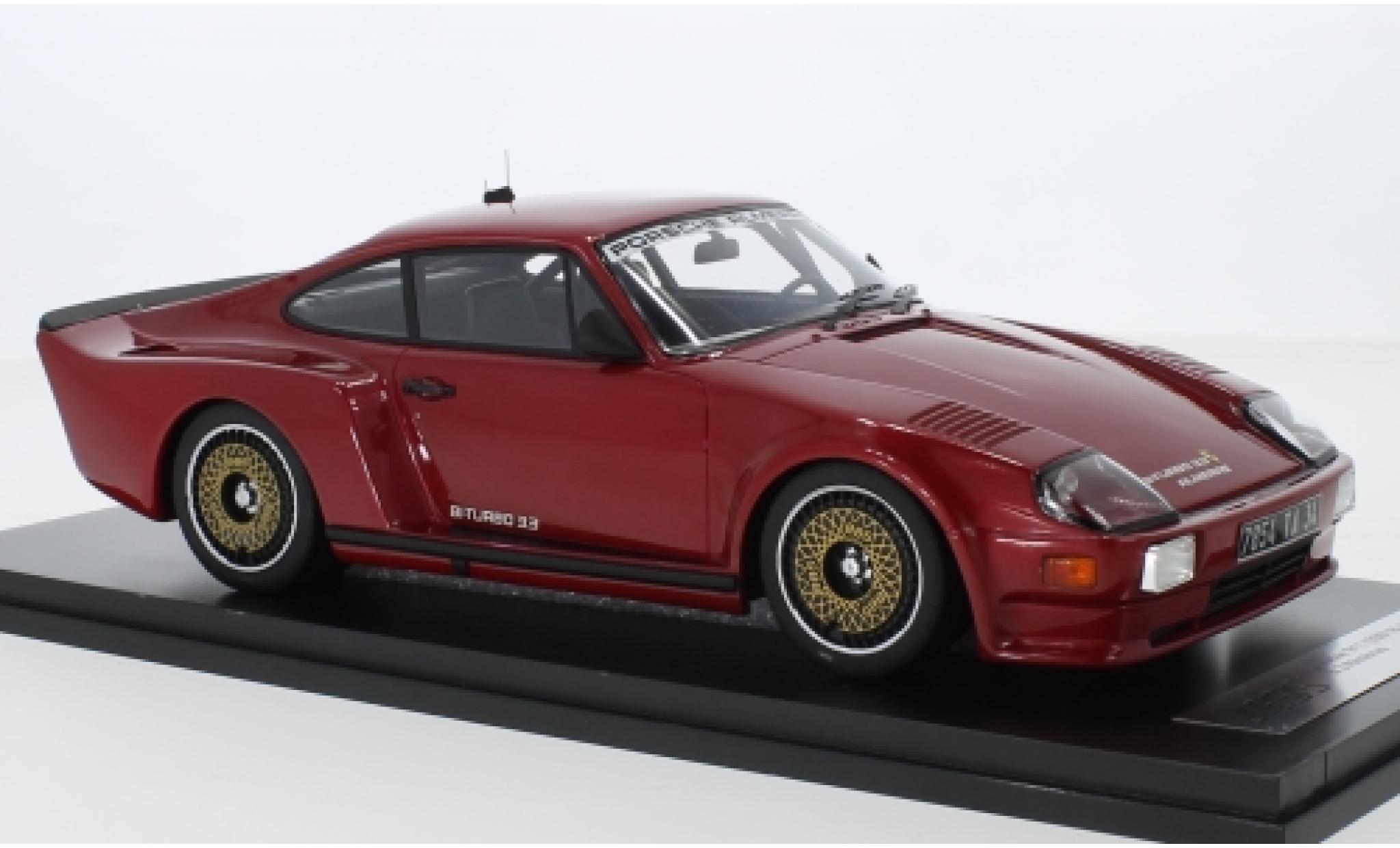 Porsche 993 Turbo 1/18 Kess 911 (930) Biturbo 3.3 Almeras metallic rood 1 modelauto