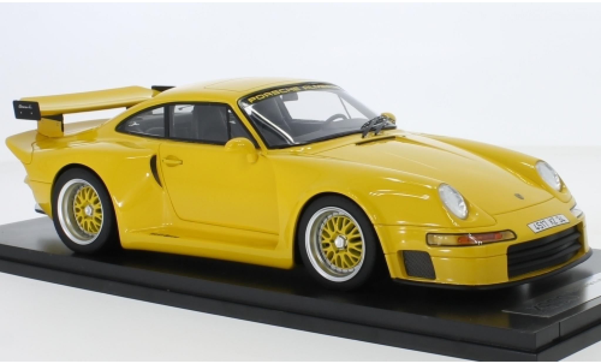 Porsche 993 1/18 Kess 911 () Almeras geel modelauto