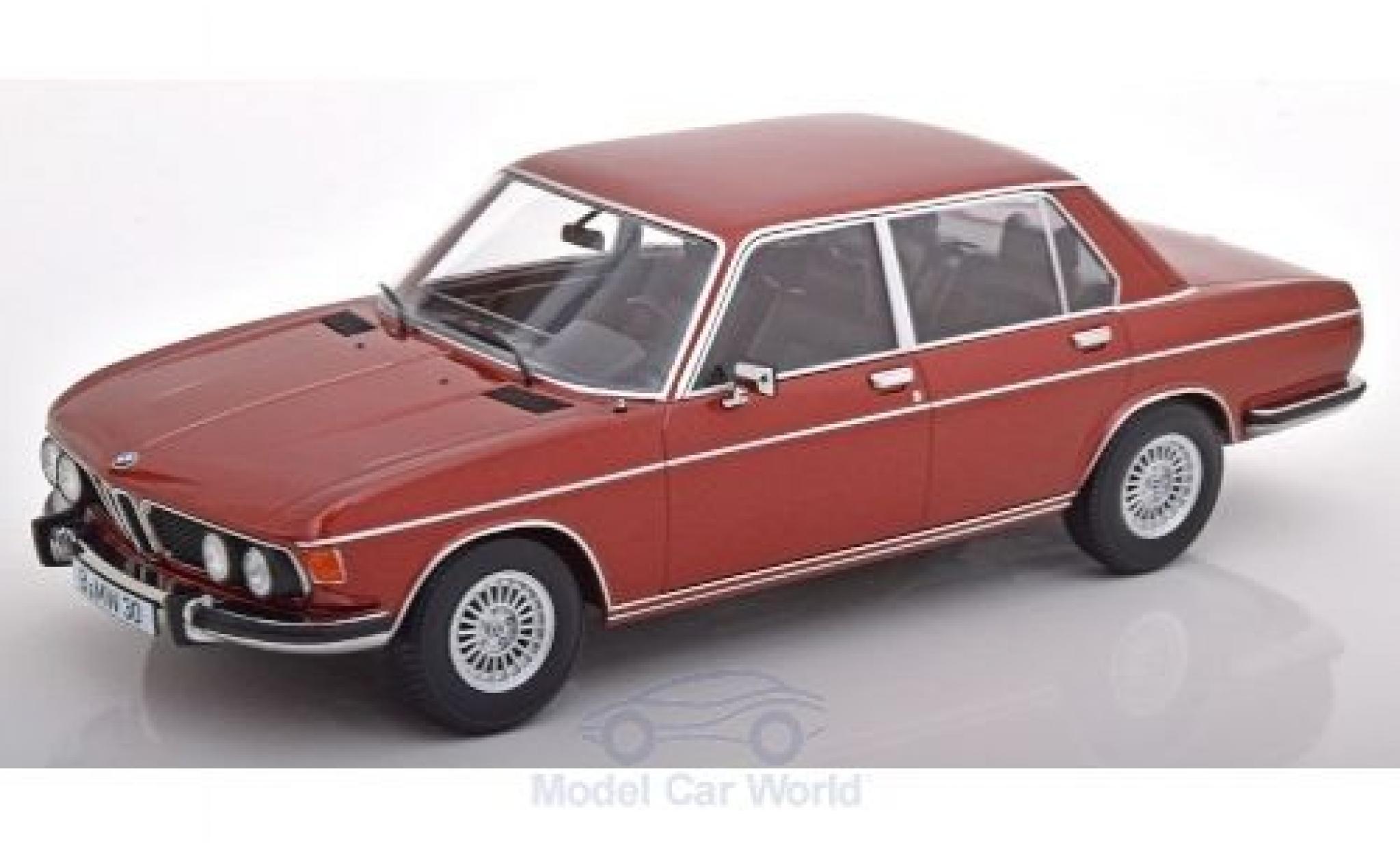 Bmw 3.0 1/18 KK Scale S (E3) metallic rood 1971 modelauto