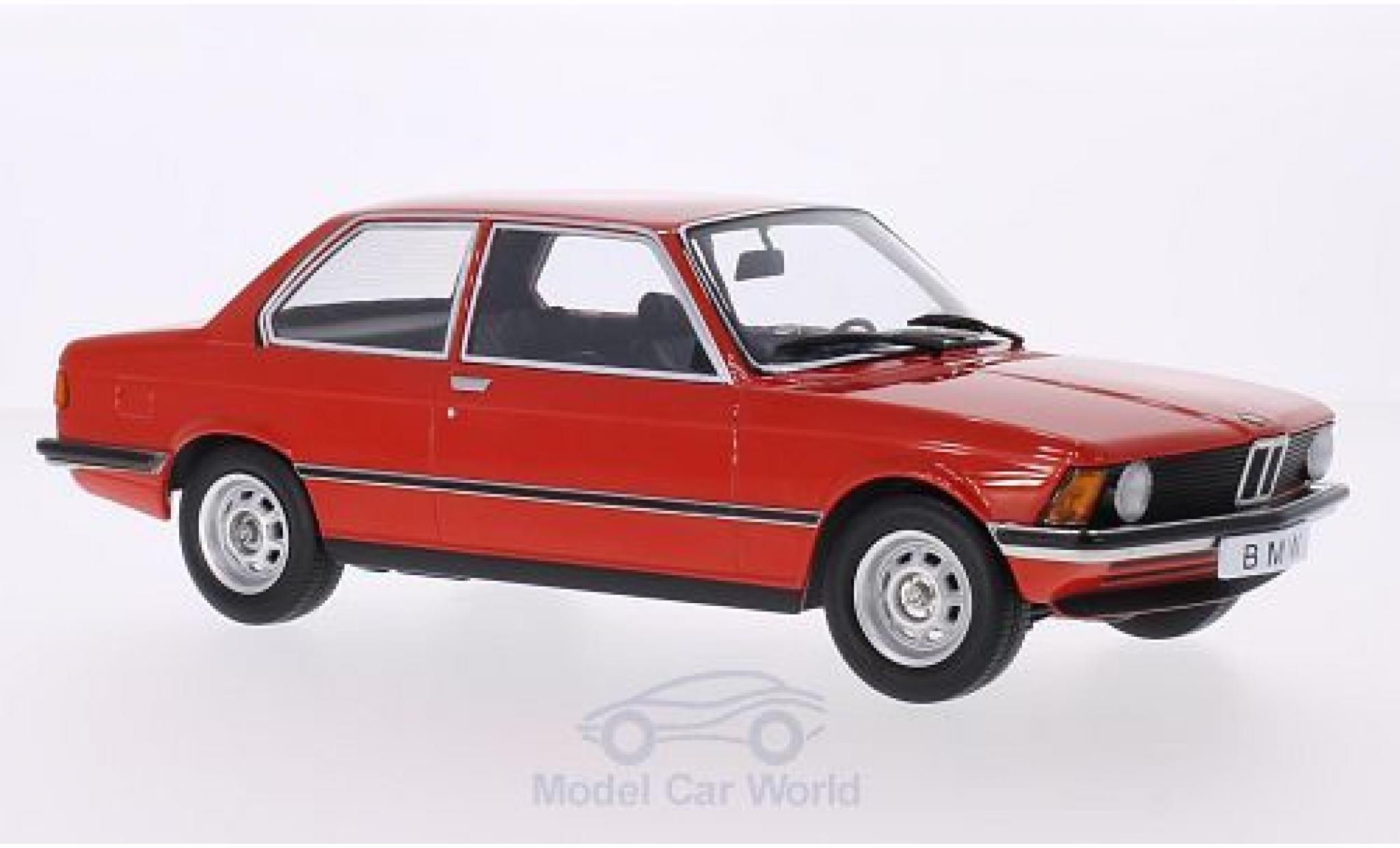 Bmw 318 E21 1/18 KK Scale i (E21) rood 1975 T&uuml;ren und Hauben sind nicht zu &ouml;ffnen modelauto