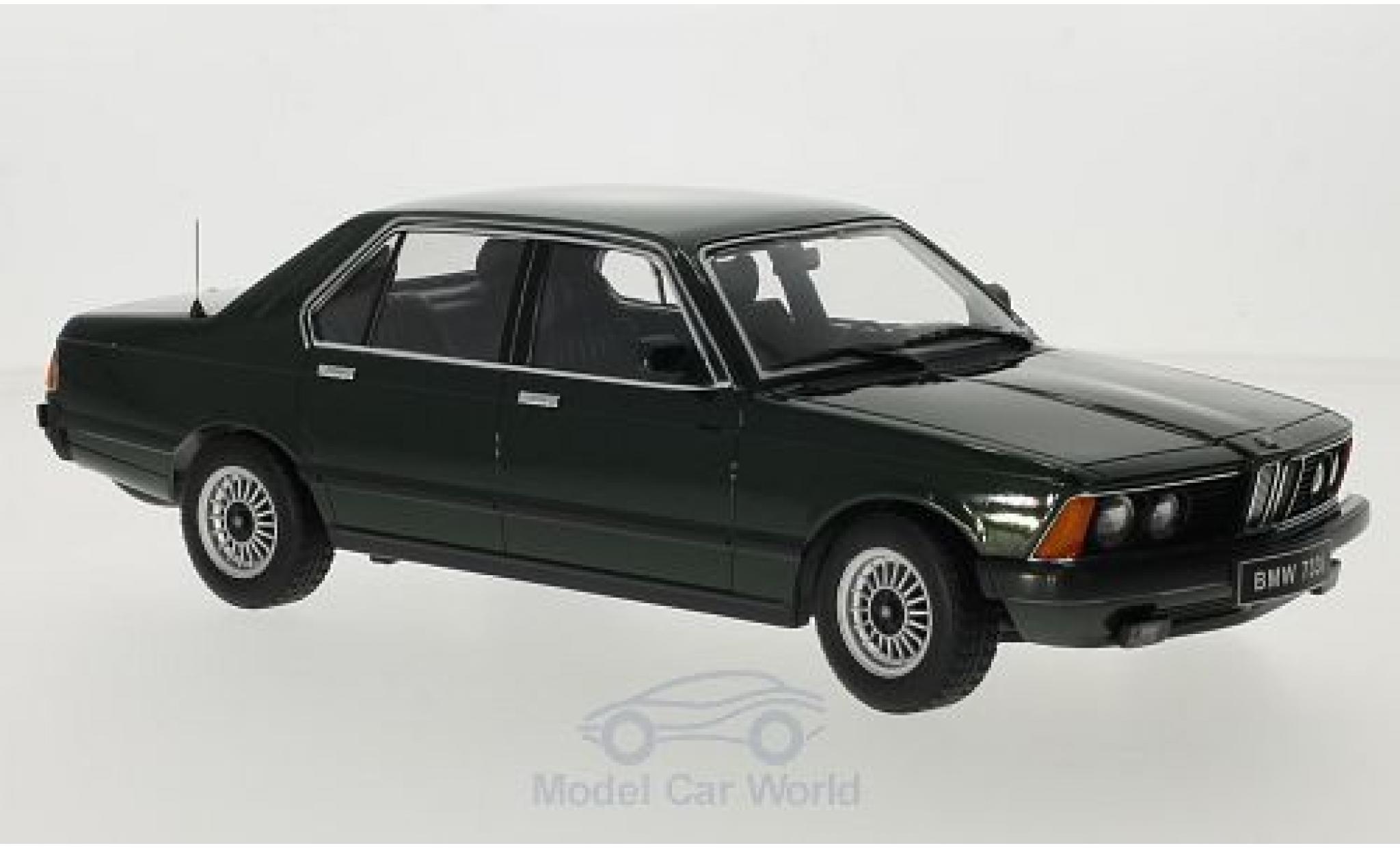 Bmw 733 1/18 KK Scale i (E23) metallic groen 1977 T&uuml;ren und Hauben sind nicht zu &ouml;ffnen modelauto