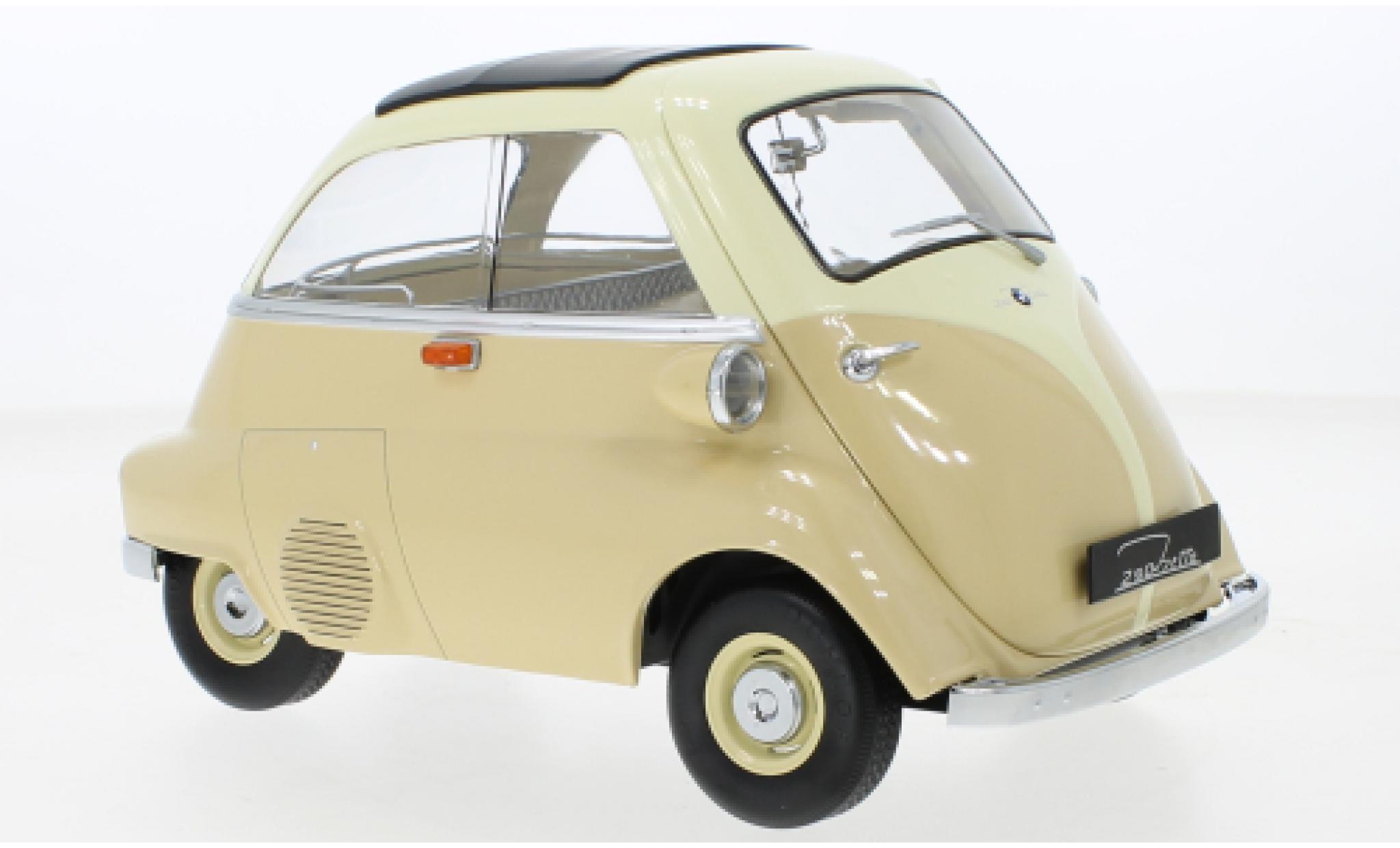 Bmw Isetta 1/12 KK Scale beige/geel 1959 1:12 modelauto