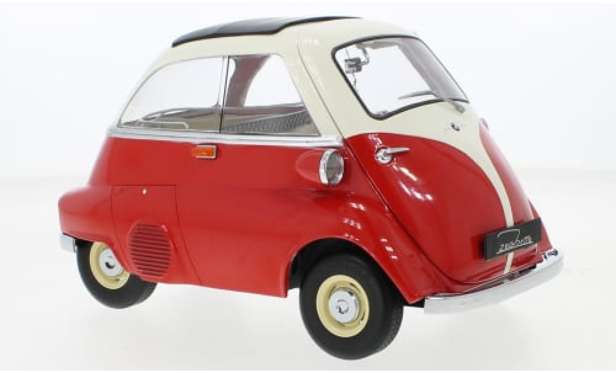 Bmw Isetta 1/12 KK Scale rood/wit 1959 1:12 modelauto
