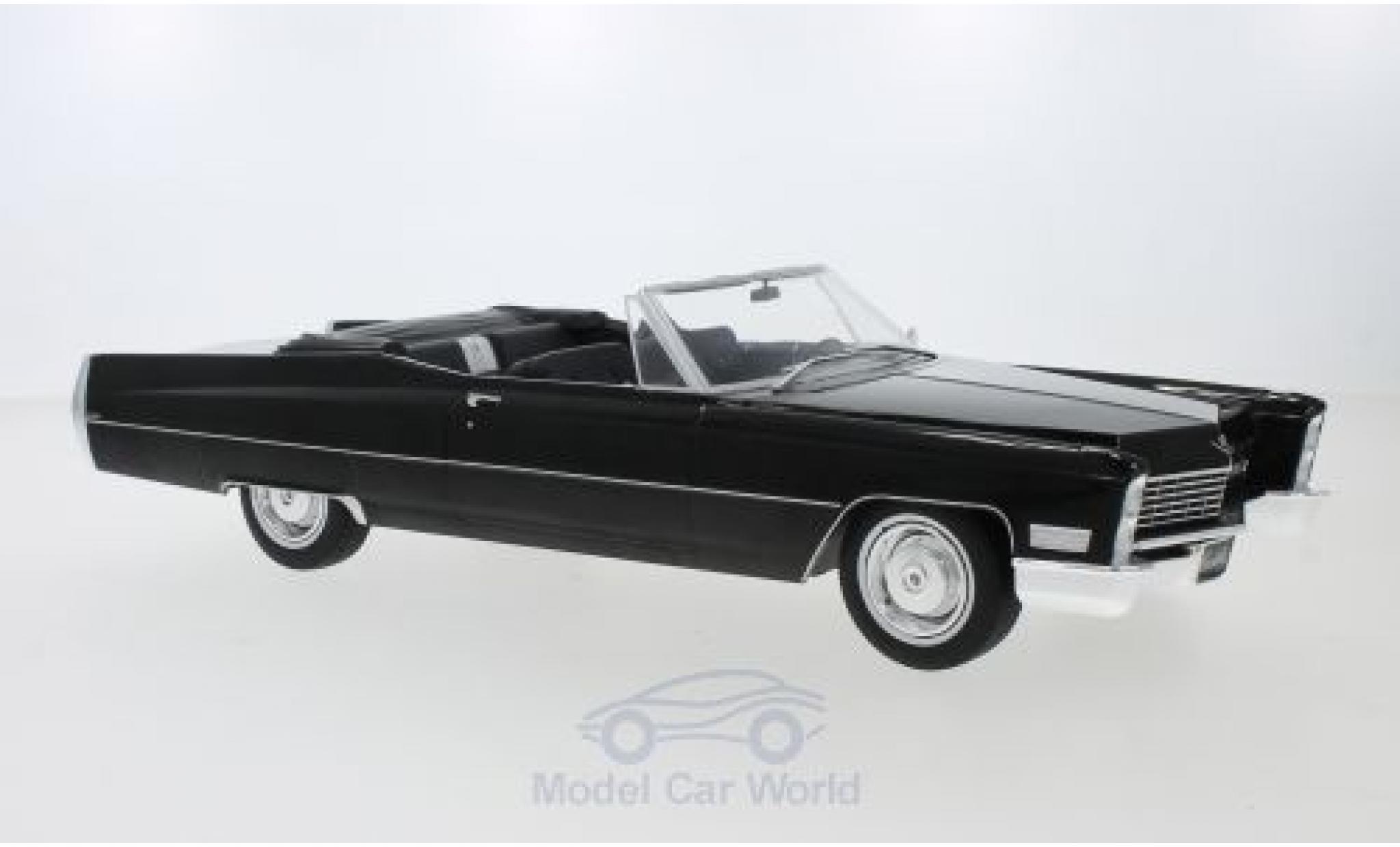Cadillac Deville 1/18 KK Scale DeVille Cabriolet zwart 1968 modelauto