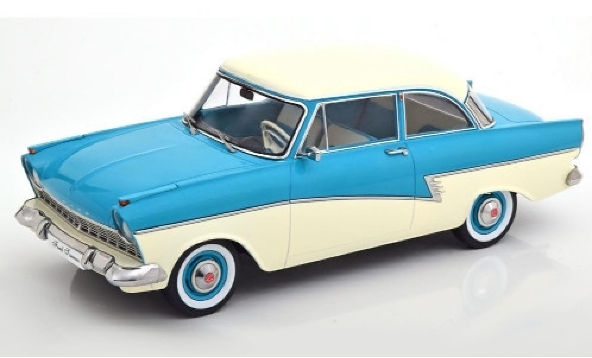Ford Taunus 1/18 KK Scale 17M (P2) t&uuml;rkis/wit 1957 modelauto