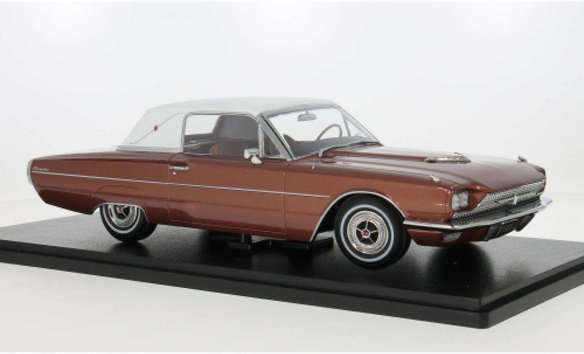 Ford Thunderbird 1/18 KK Scale Landau Coupe bronze/wit 1966 1:18 modelauto