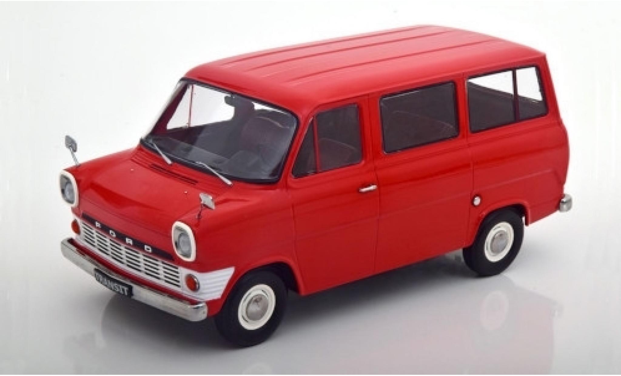 Ford Transit 1/18 KK Scale Mk1 Bus rood 1965 modelauto