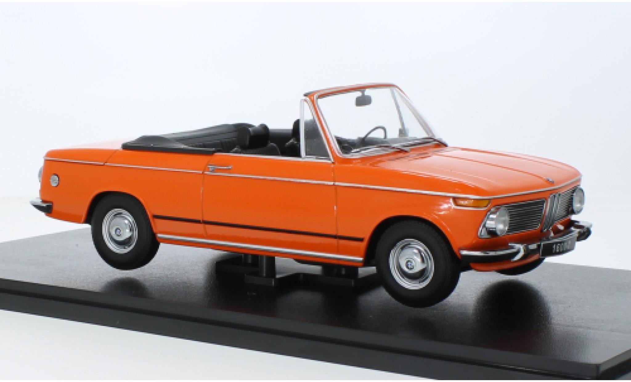 Bmw 1600 1/18 KK Scale -2 cabriolet oranje 1968 modelauto