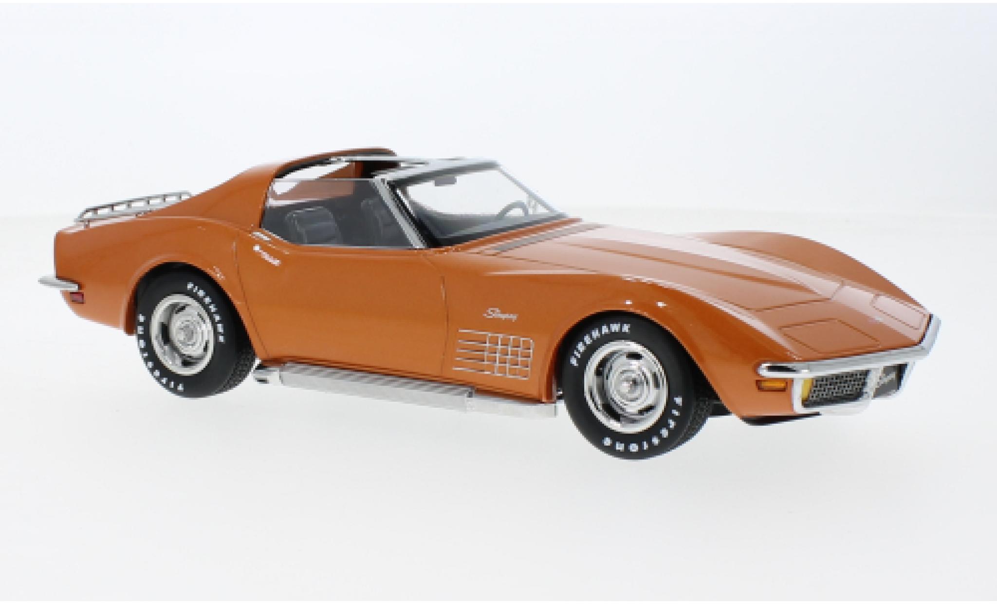 Chevrolet Corvette 1/18 KK Scale (C3) metallic oranje 1972 modelauto