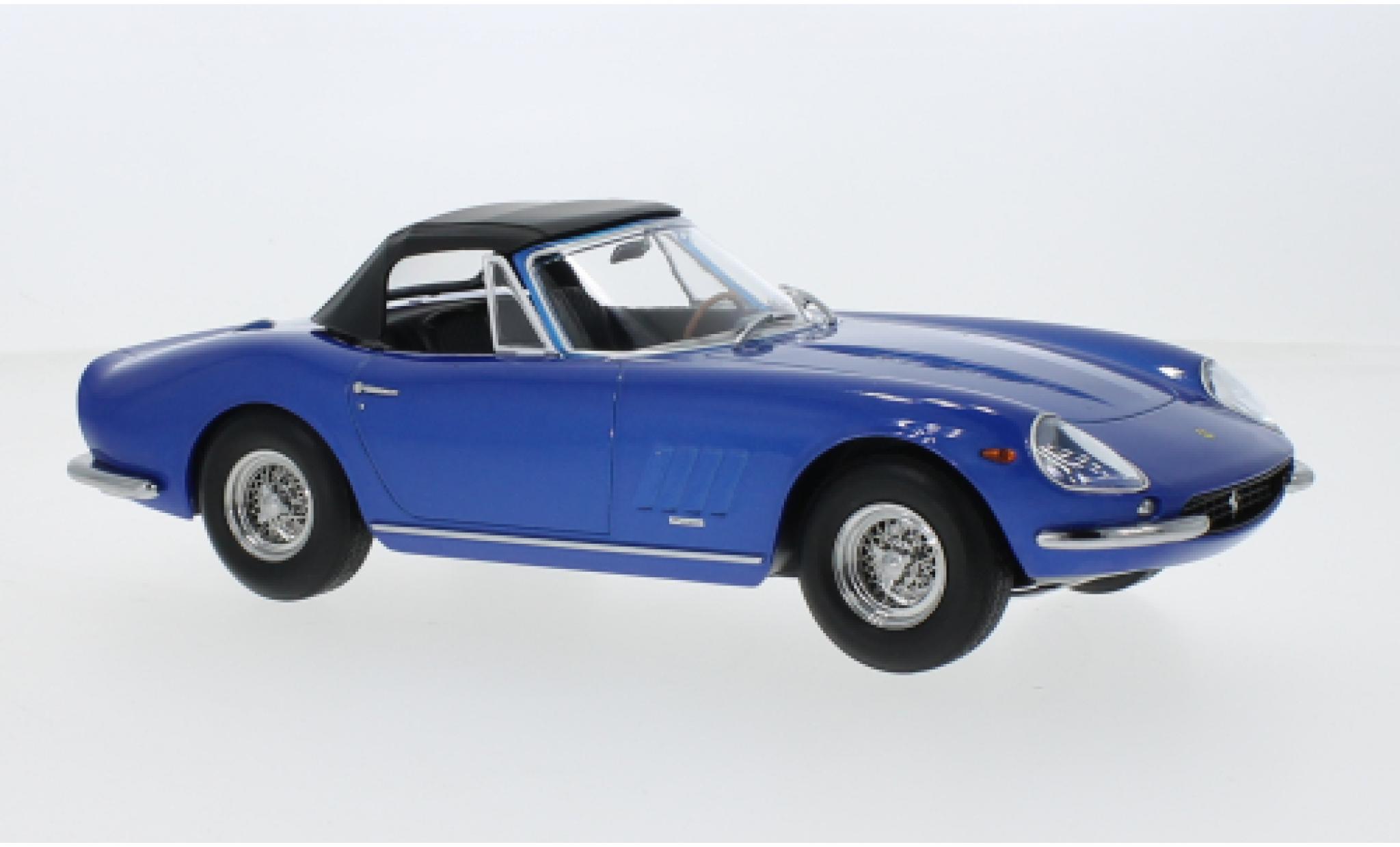 Ferrari 275 1/18 KK Scale GTB/4 NART Spyder metallic blauw 1967 modelauto
