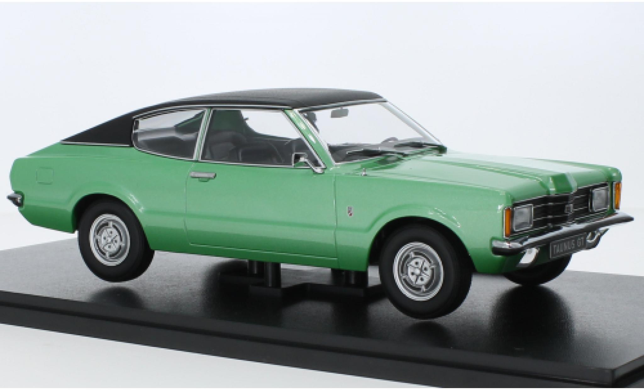 Ford Taunus 1/18 KK Scale (TC I) GT Coupe metallic groen/zwart 1971 modelauto