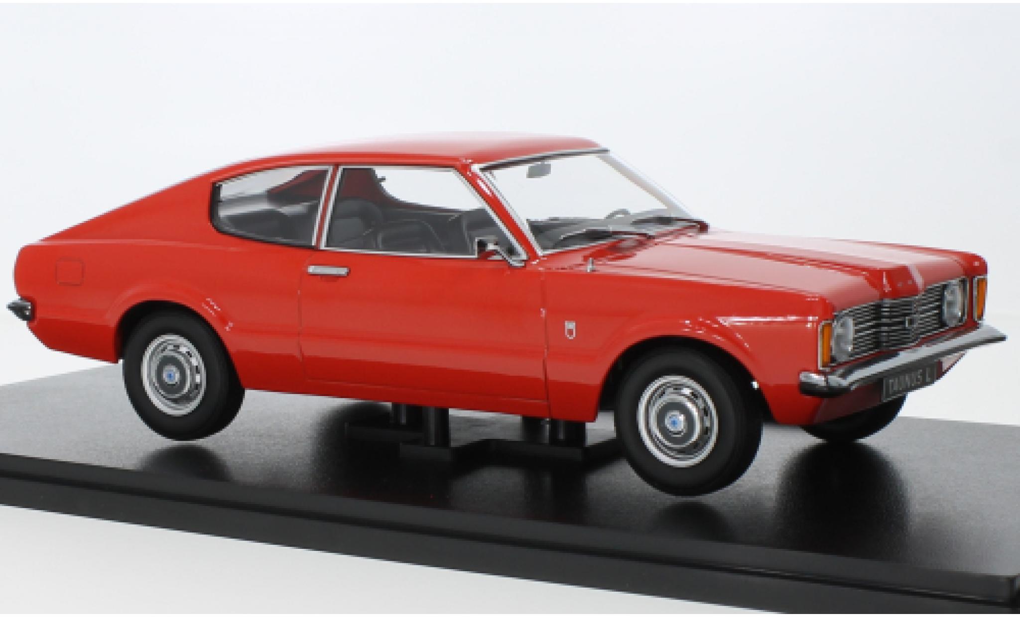 Ford Taunus 1/18 KK Scale (TC I) L Coupe rood clair 1971 modelauto