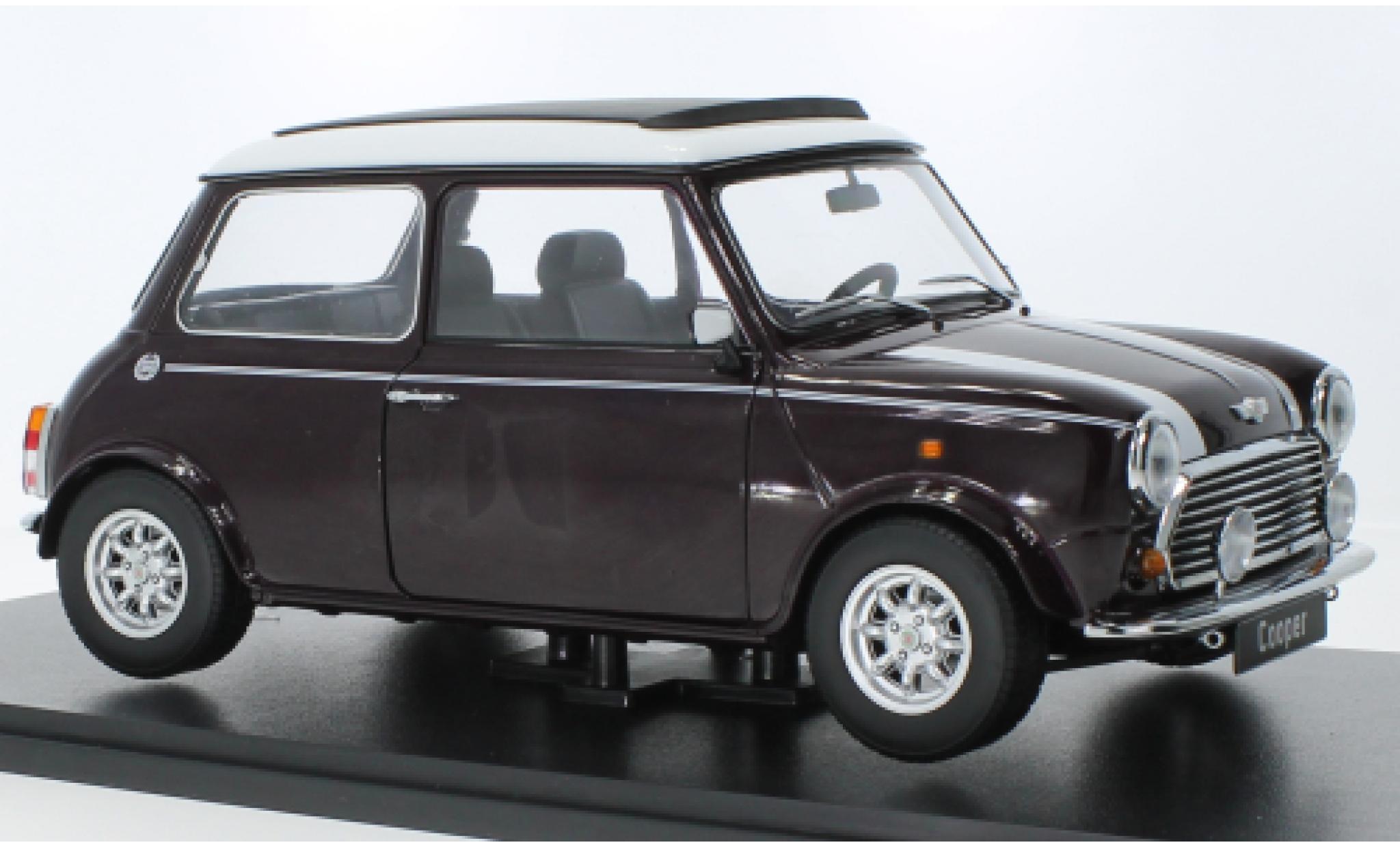 Mini Cooper 1/12 KK Scale metallic paars/wit modelauto