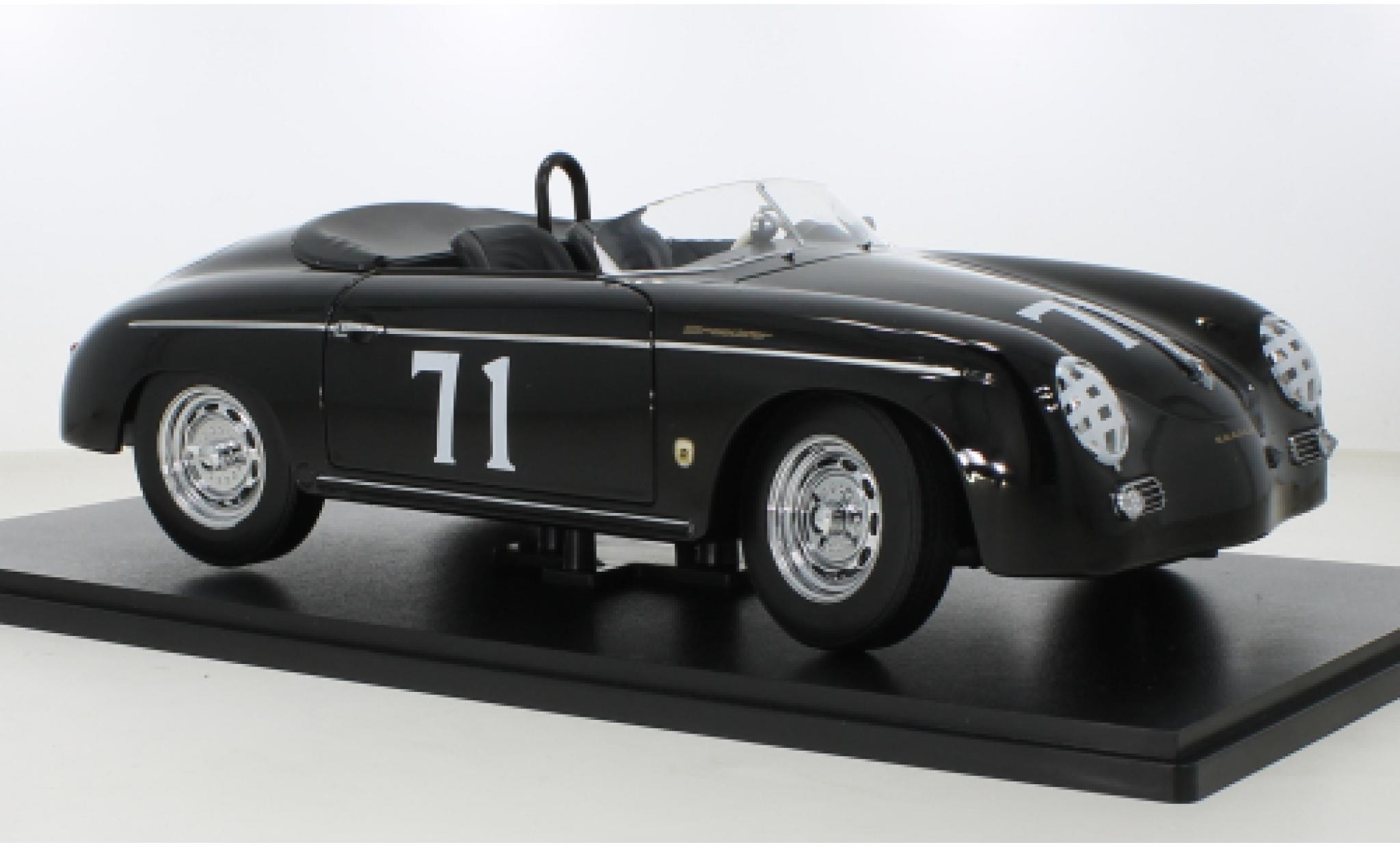 Porsche 356 1/12 KK Scale A Speedster zwart No.71 Steve 1958 modelauto