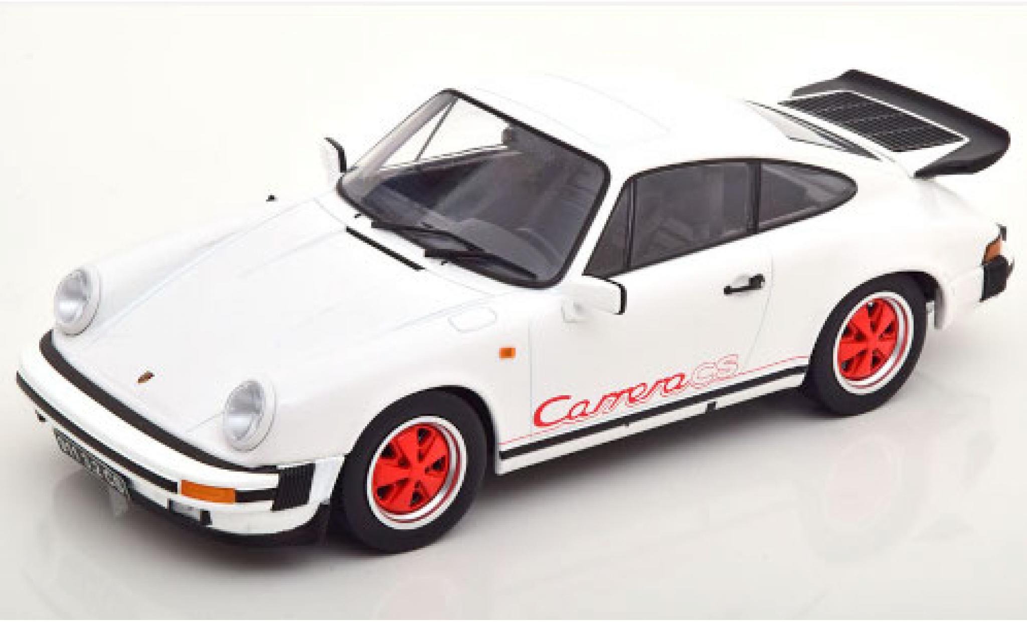 Porsche 930 1/18 KK Scale KK-Scale 911 Carrera 3.2 Clubsport wit/rood 1989 modelauto