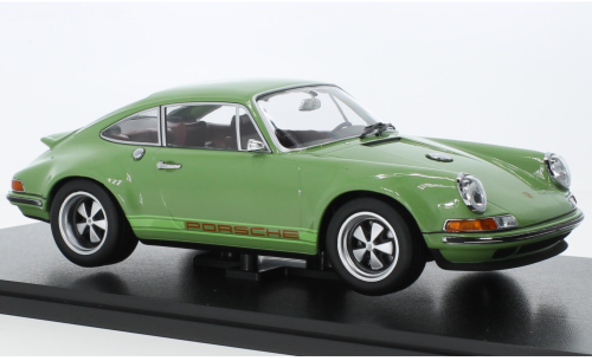 Porsche 911 1/18 KK Scale Singer groen modelauto