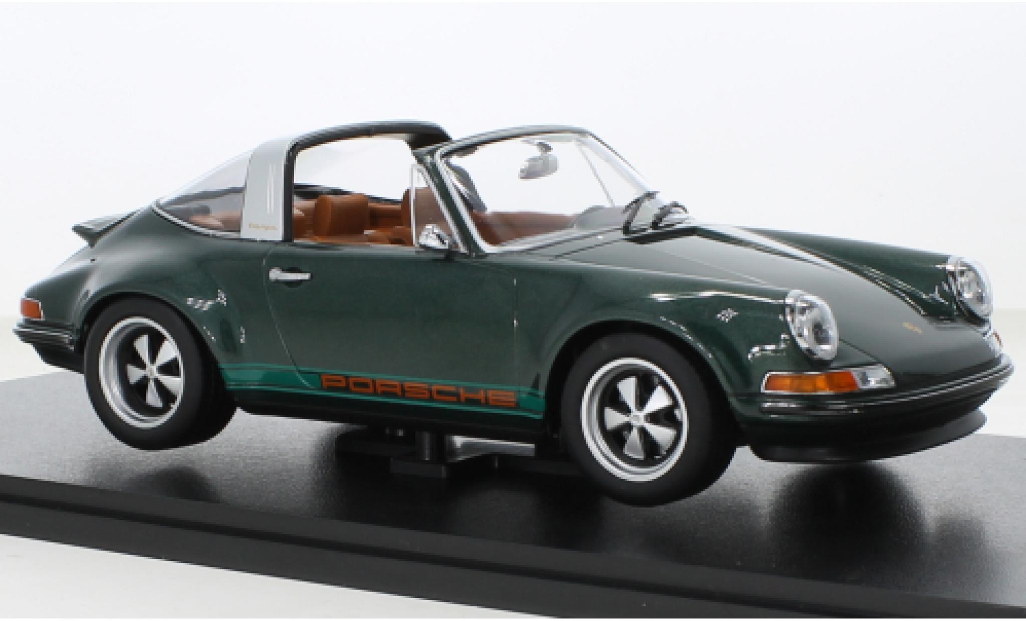 Porsche 911 1/18 KK Scale Targa Singer metallic groen fonc&eacute;/D&eacute;corer modelauto