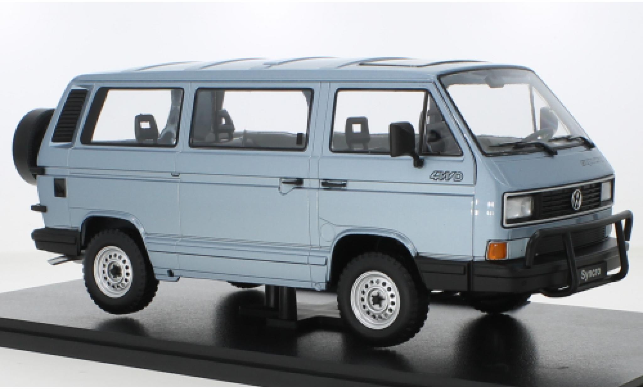 Volkswagen T3 1/18 KK Scale Bus Syncro metallic blauw 1987 modelauto