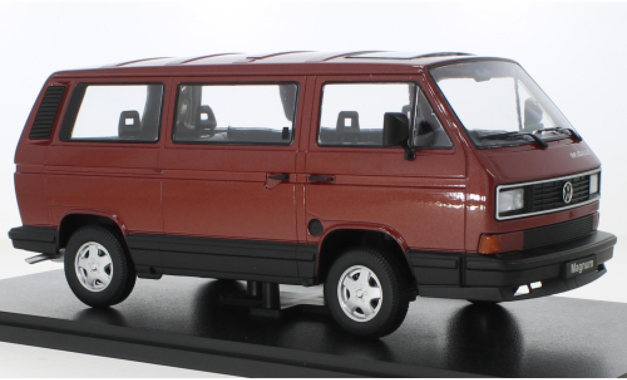 Volkswagen T3 1/18 KK Scale Multivan Magnum metallic rood 1987 modelauto