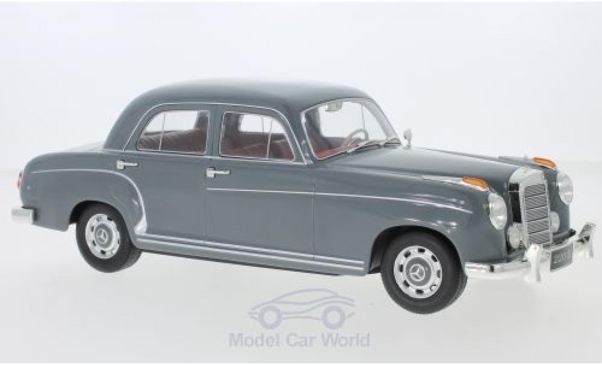 Mercedes 220 1/18 KK Scale S Sedan (W180 II) grijs 1956 modelauto