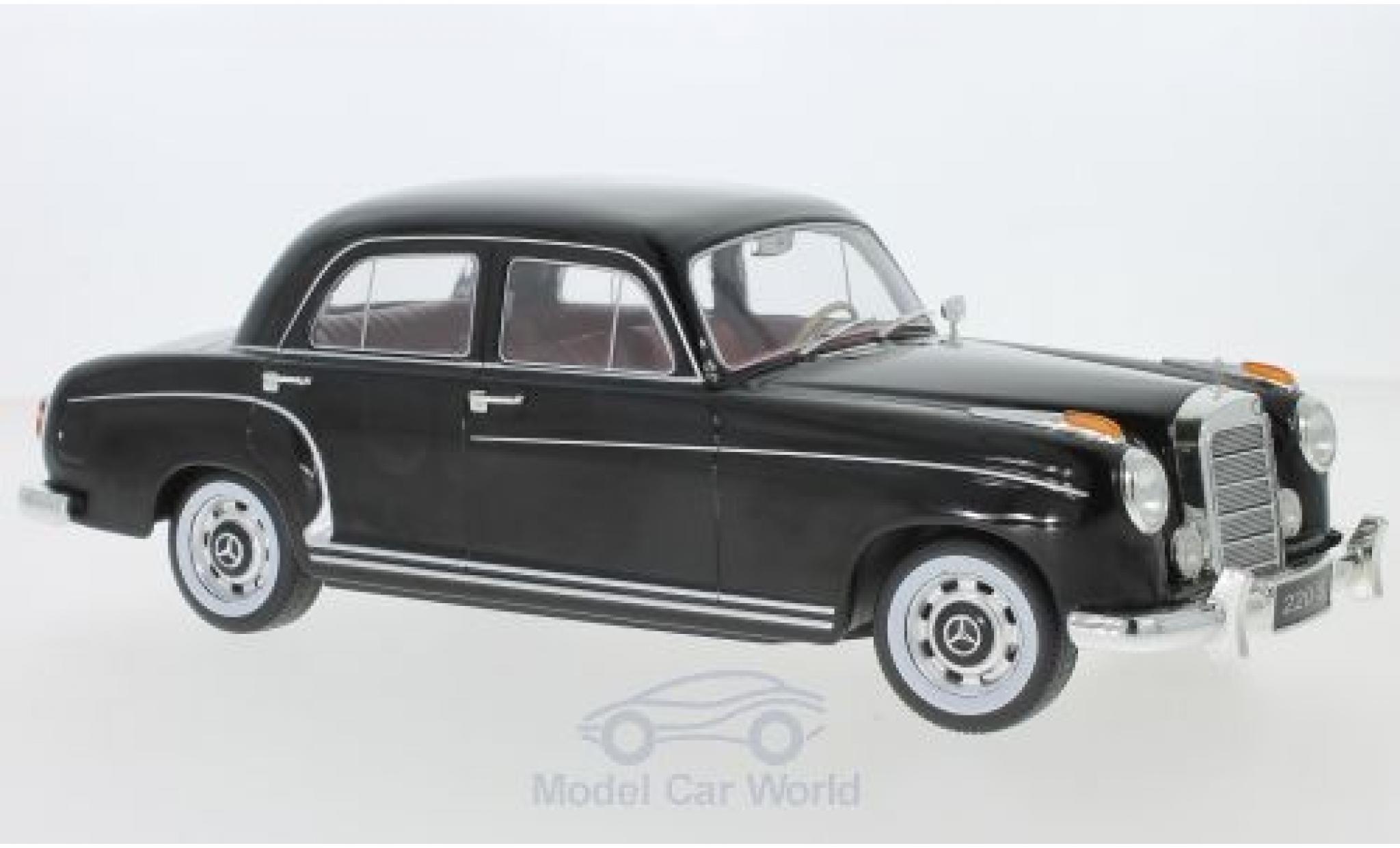 Mercedes 220 1/18 KK Scale S Sedan (W180 II) zwart 1956 modelauto
