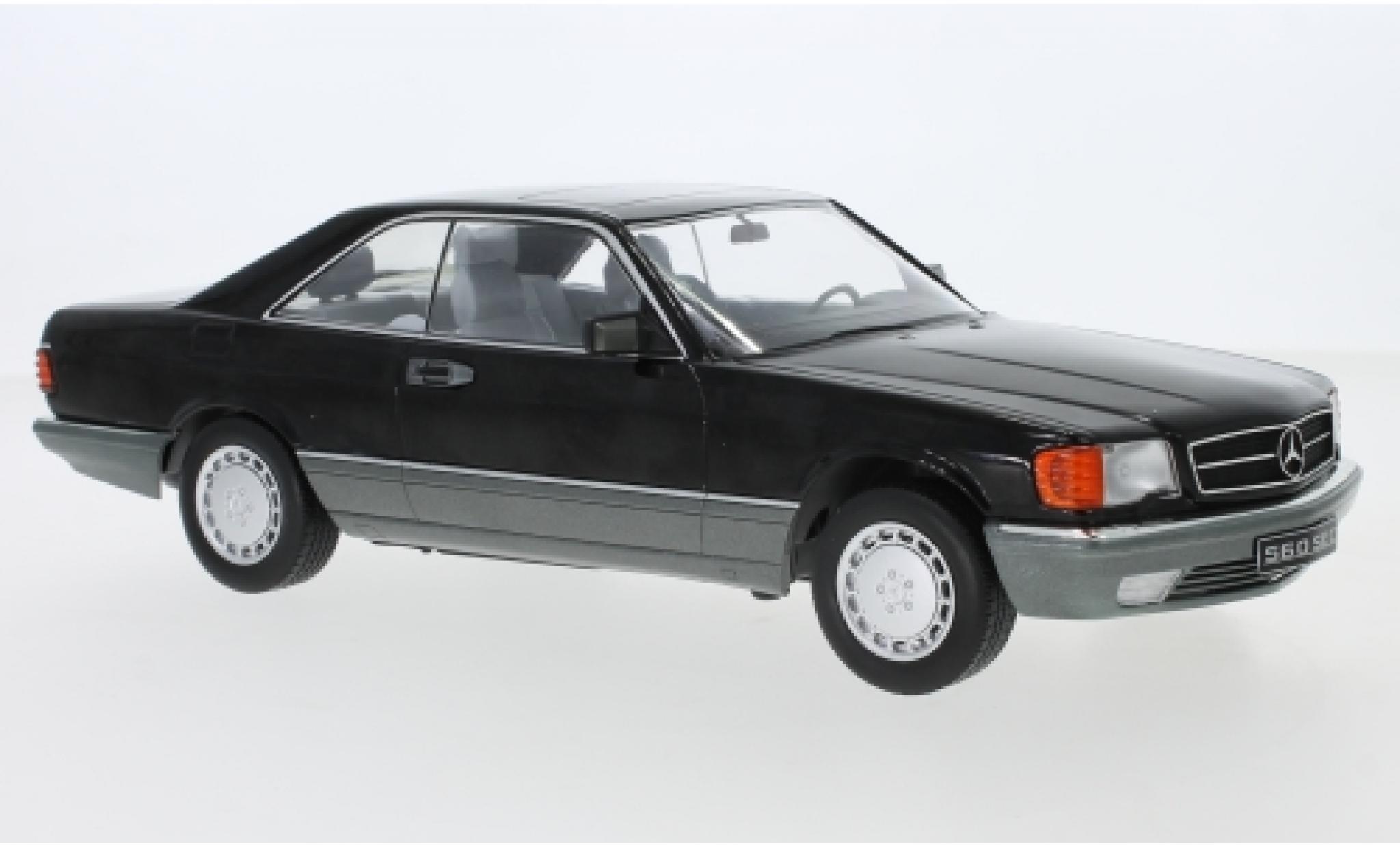 Mercedes 560 1/18 KK Scale SEC (C126) zwart 1985 modelauto