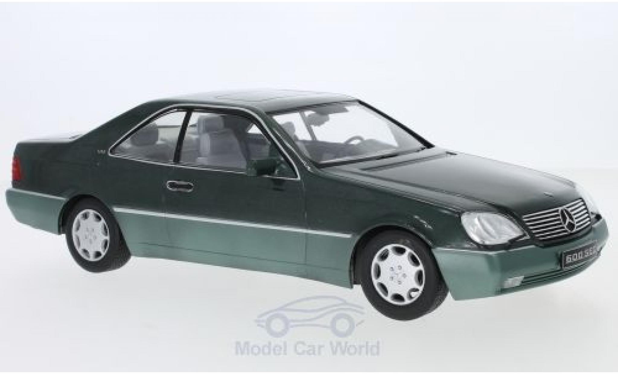 Mercedes 600 1/18 KK Scale SEC (C140) metallic groen 1992 modelauto